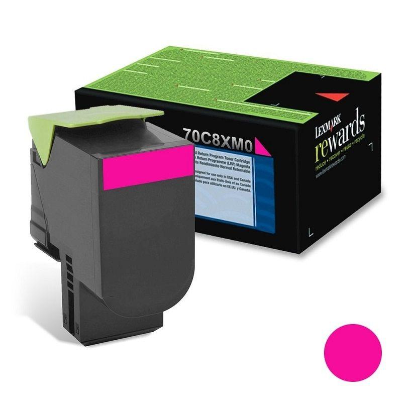 Cartucho de Tóner Lexmark 70C8XM0 pág. 4.000 Magenta Alto Rendimiento-0