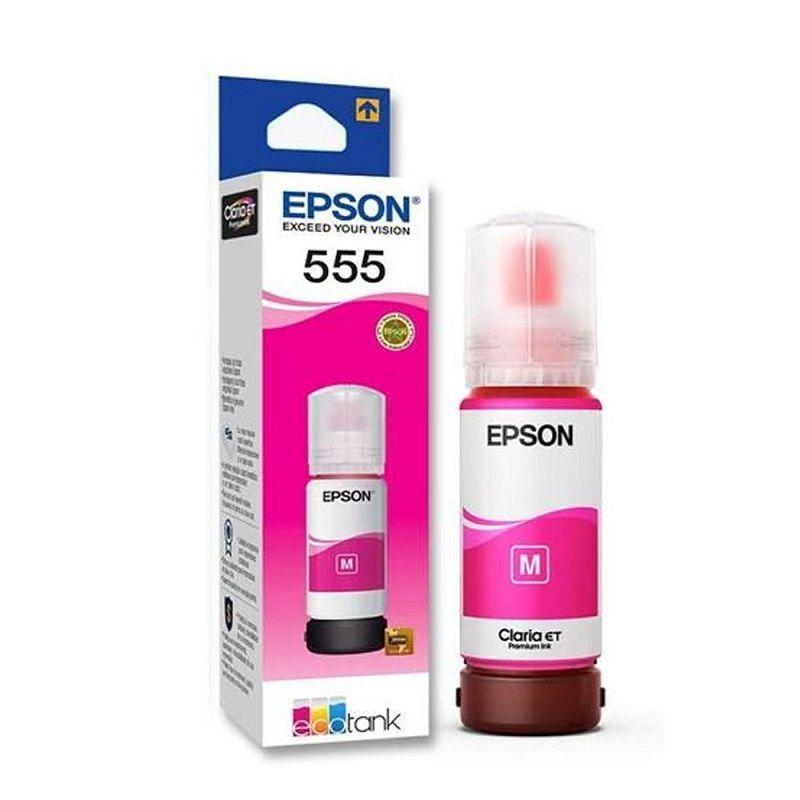 Botella de Tinta Epson T555 70ml pág. 6.300 Magenta C13T555320-AL-0