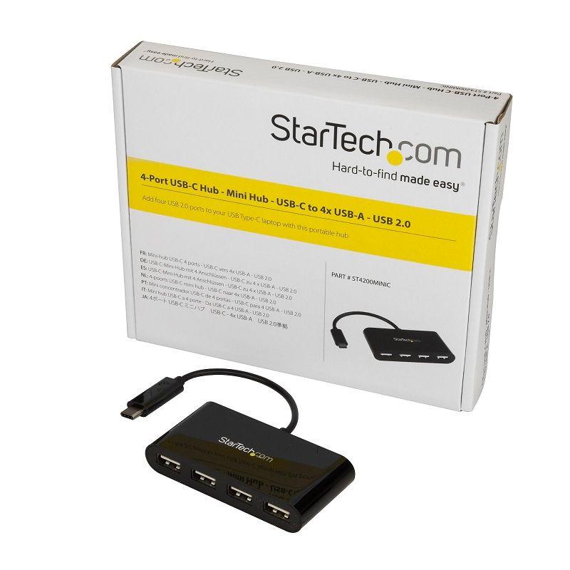 Adaptador Startech Hub USB-C a USB-A 4 Puetos-1