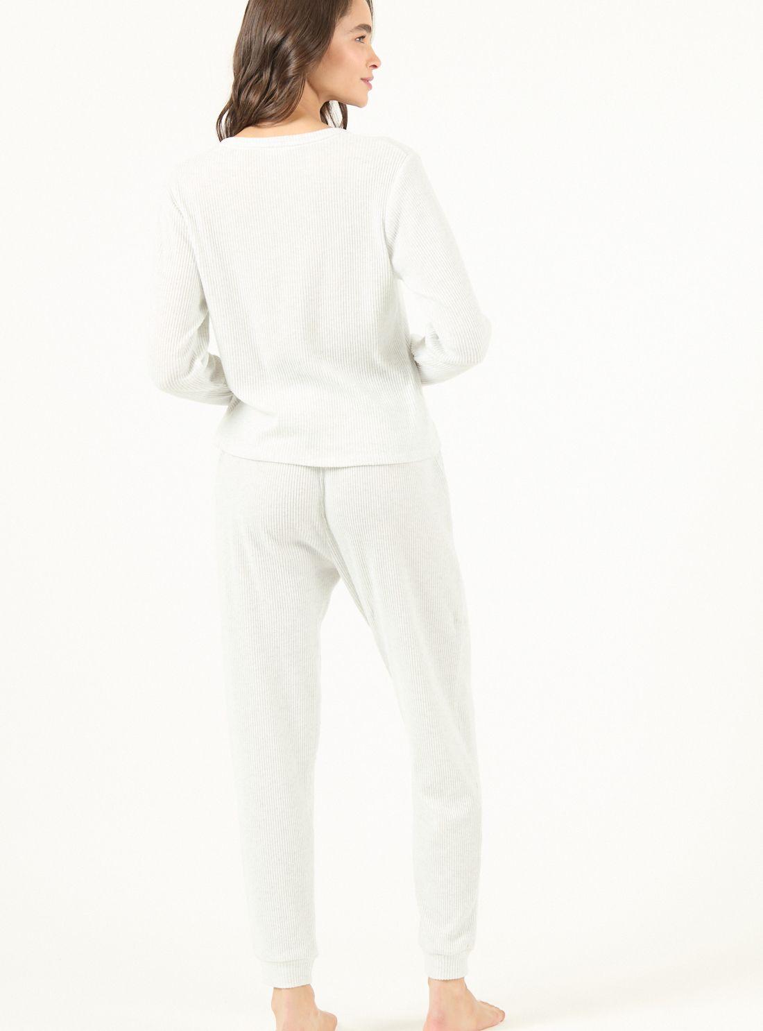 Pijama de Mujer Leti Rib Gris-3
