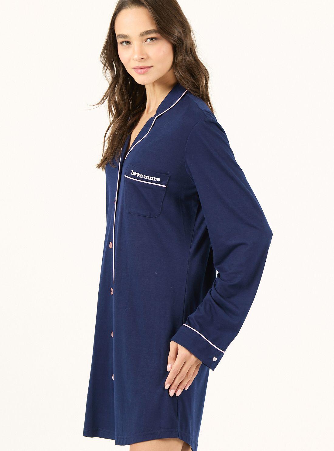 Camisa de Dormir Bruna Azul-2