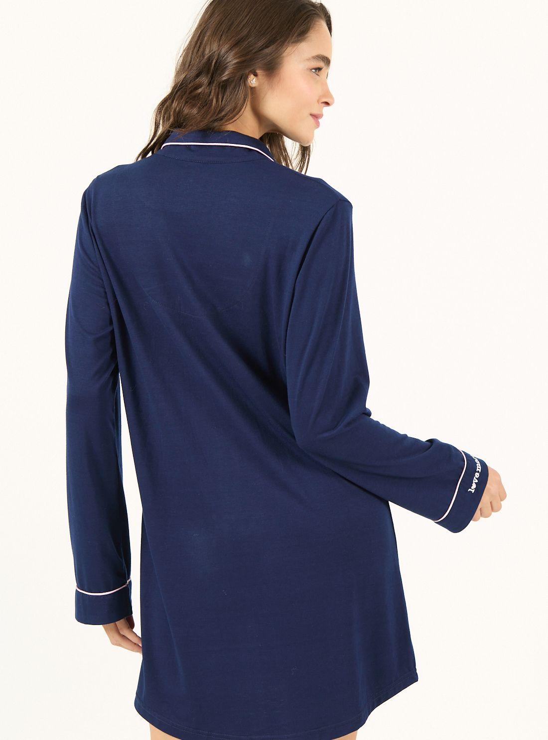 Camisa de Dormir Bruna Azul-3