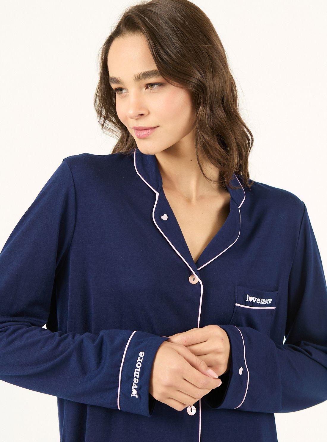Camisa de Dormir Bruna Azul-4
