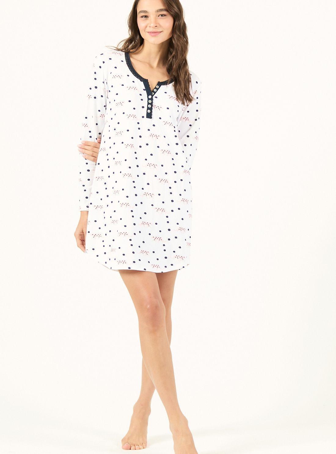 Camisa de Dormir Clara Azul-0