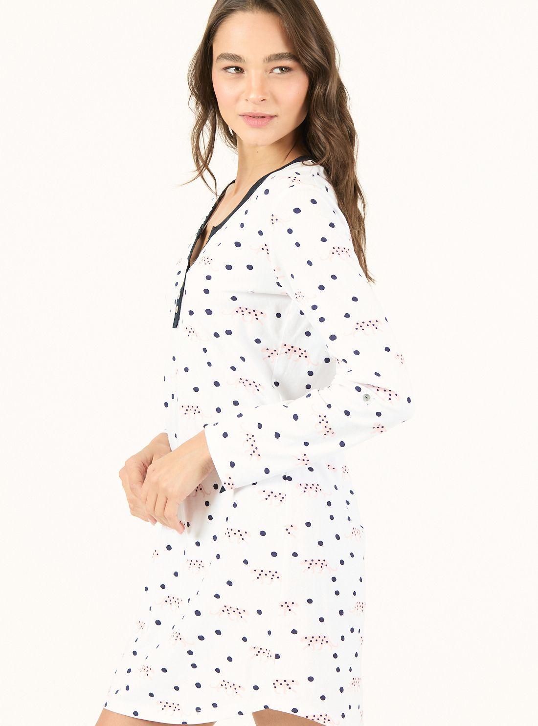 Camisa de Dormir Clara Azul-2