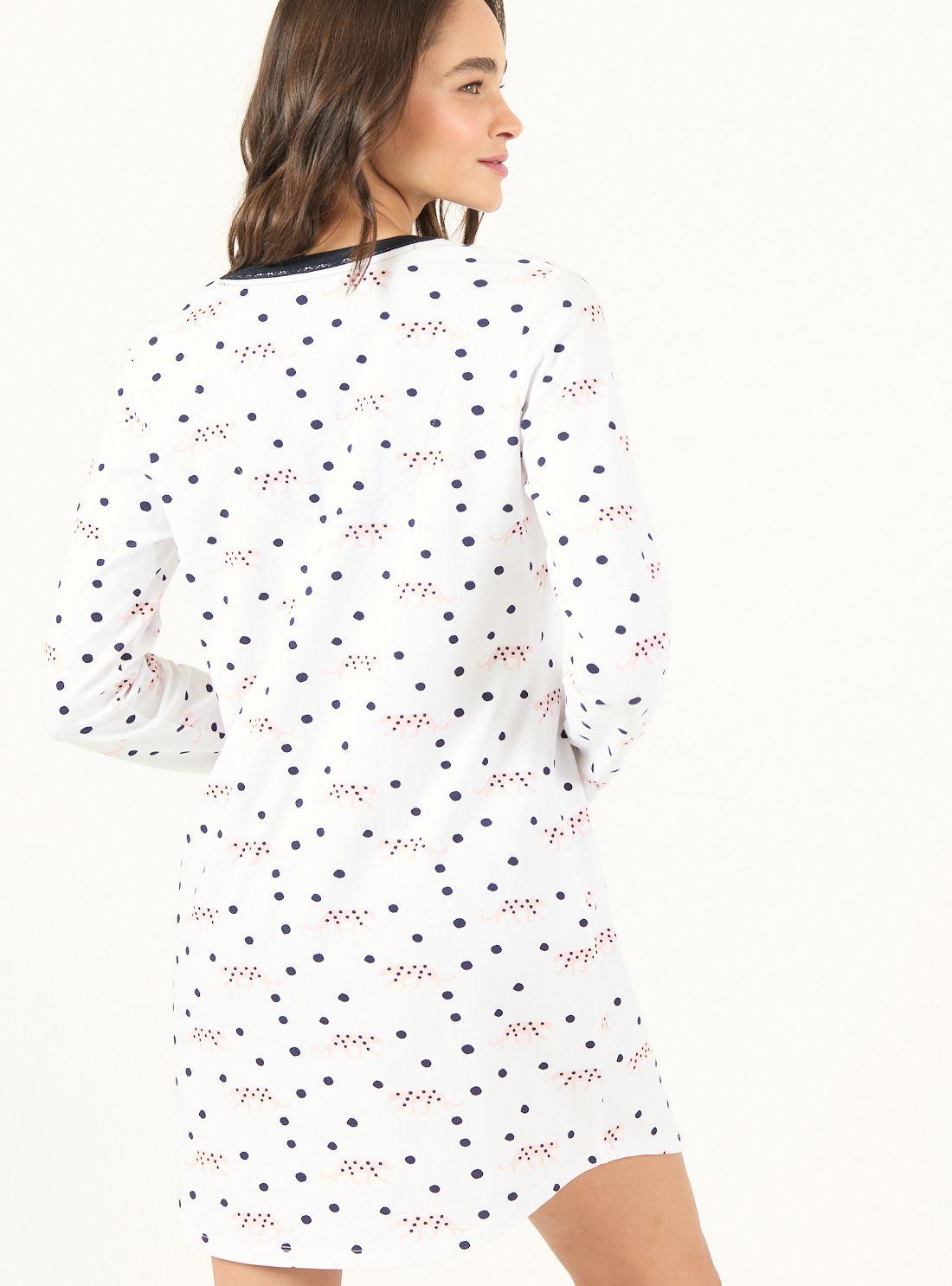 Camisa de Dormir Clara Azul-3