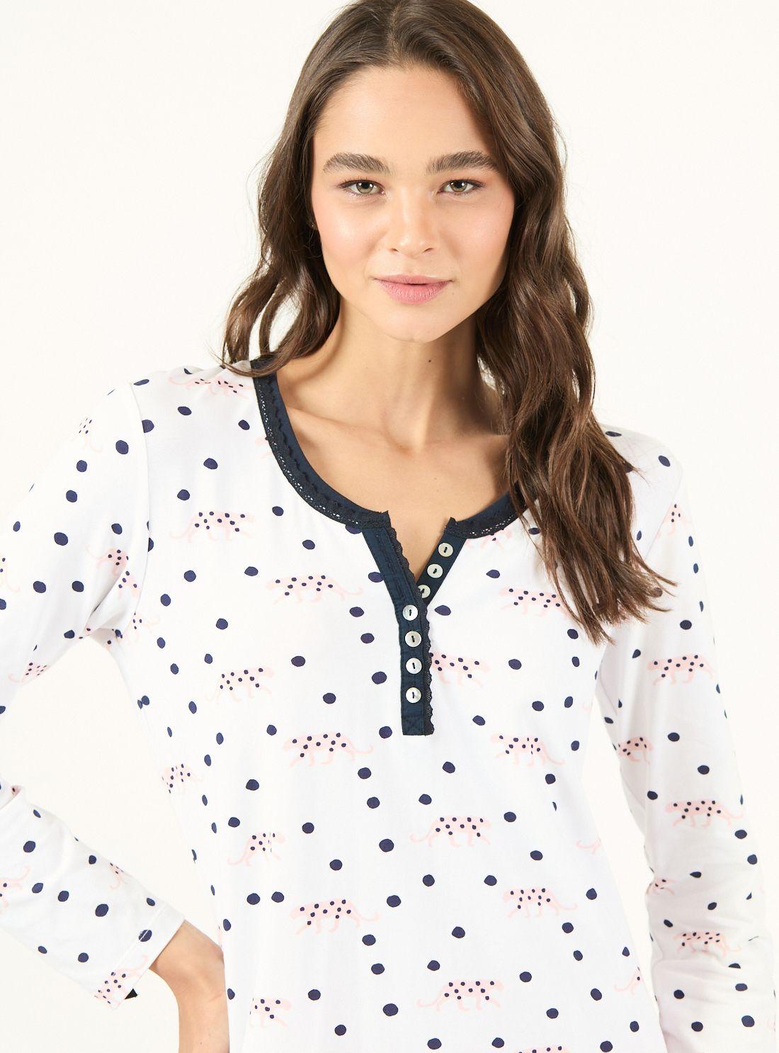 Camisa de Dormir Clara Azul-4