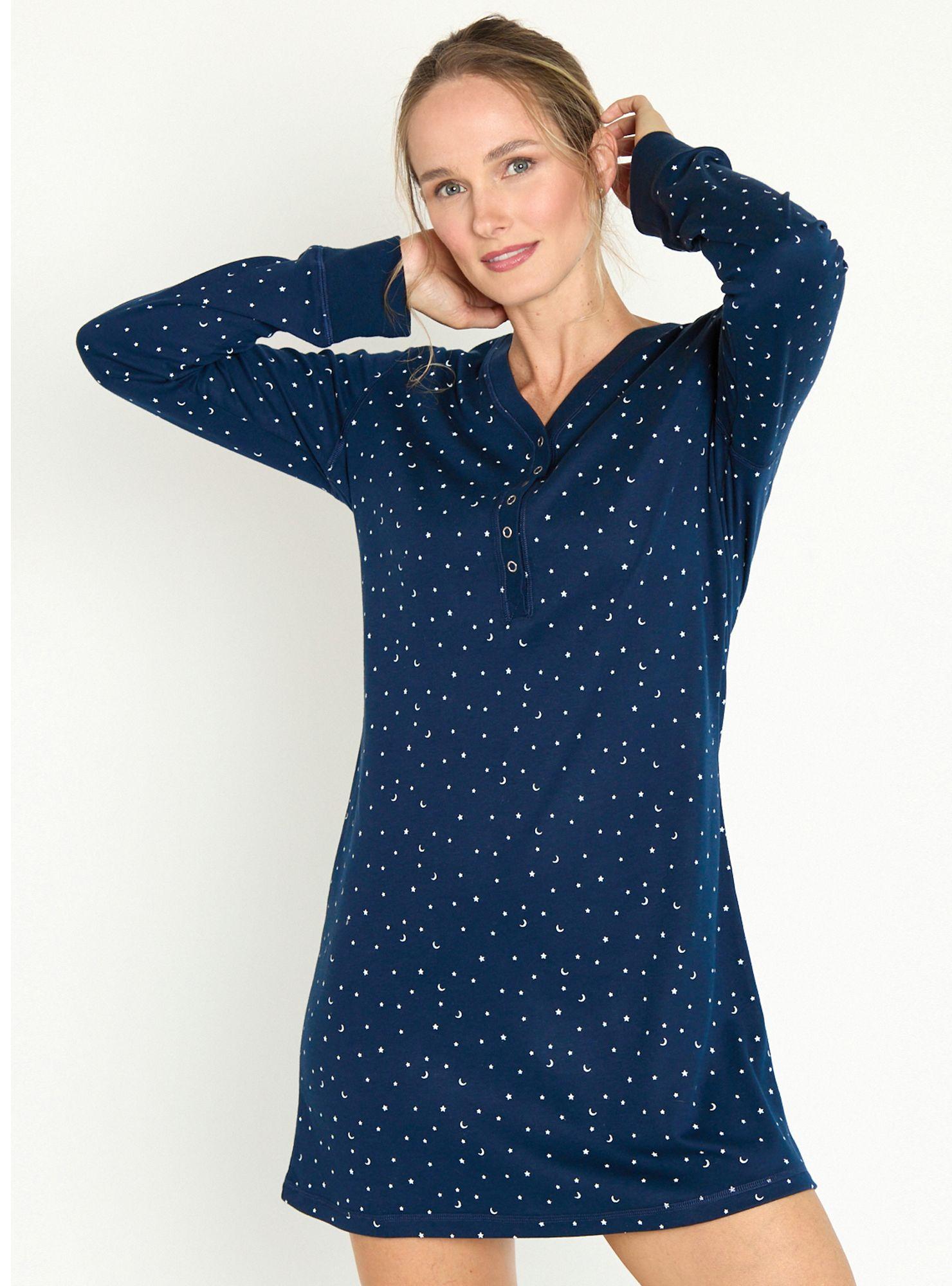Camisa de Dormir Rocio Azul-1