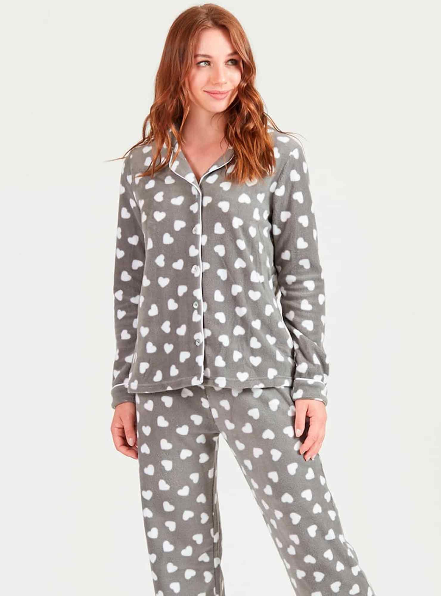 Pijama de mujer Sport Polar Gris Estampado-0