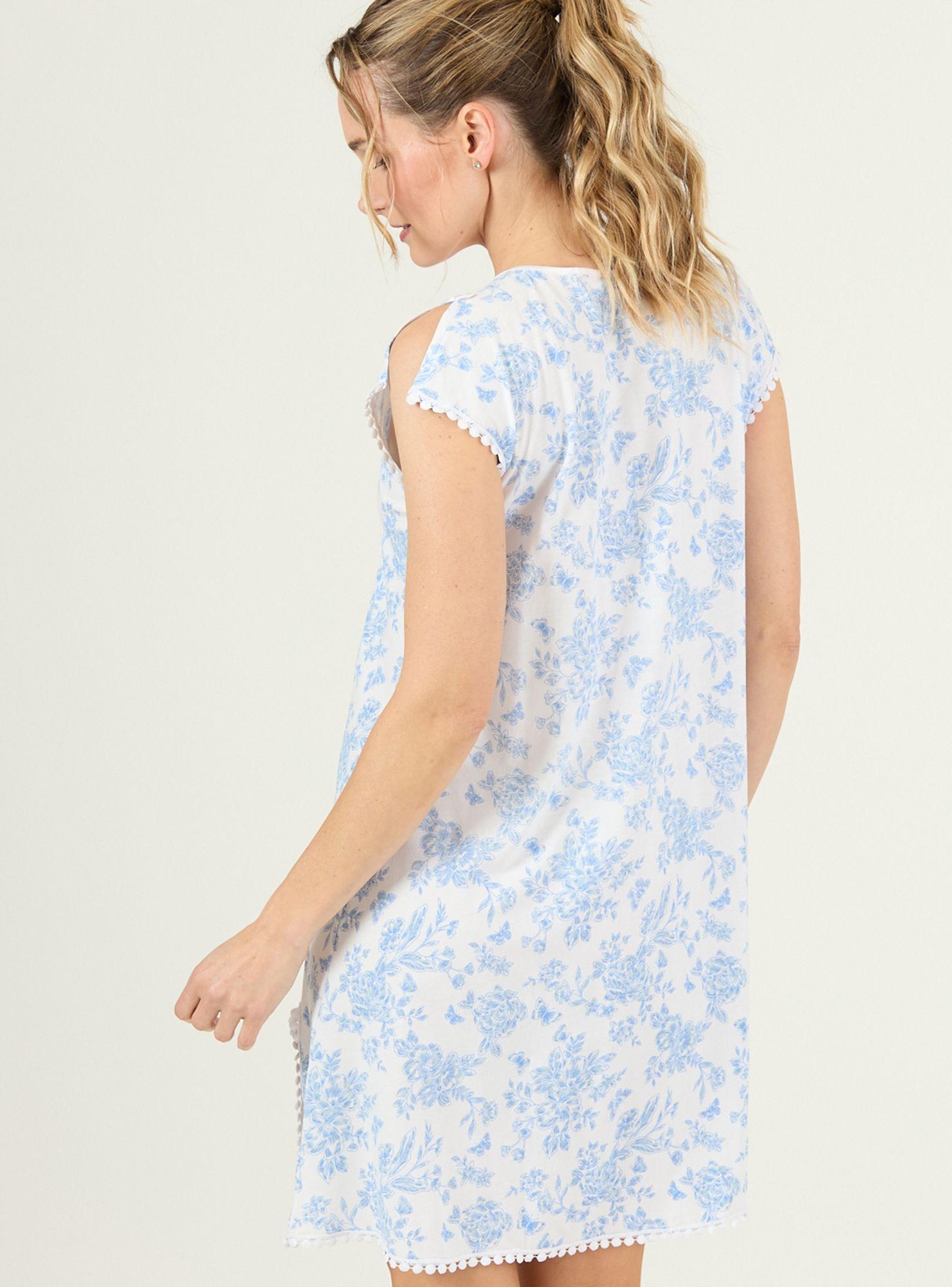 Camisola de Dormir Cleo Celeste-3