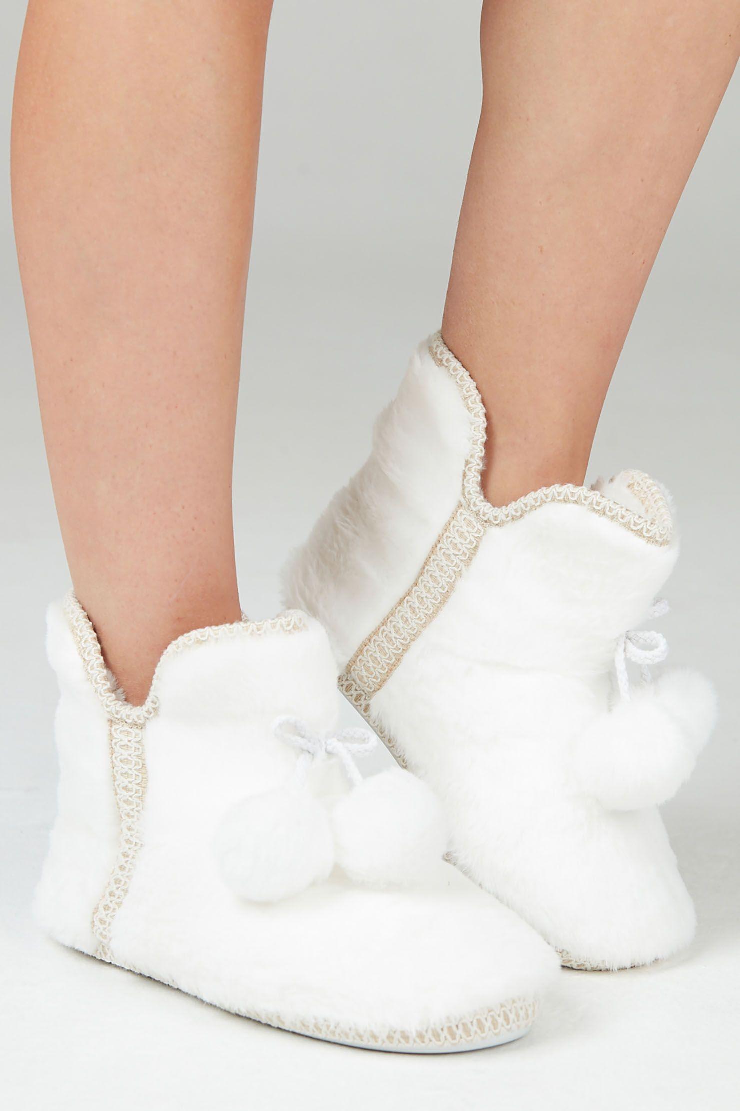 Pantufla Bota New Blanco-2