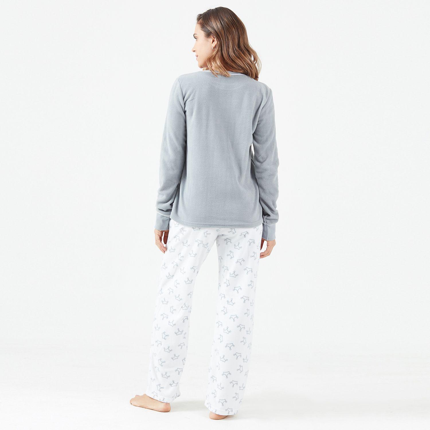 Pijama Cuello Polar Gris-2