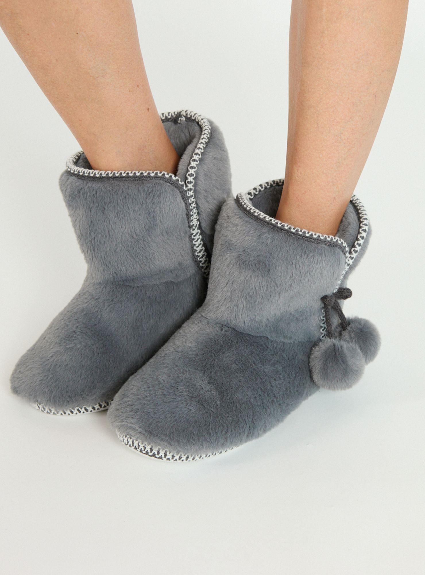 Pantufla de Mujer Bota New Charcoal-0