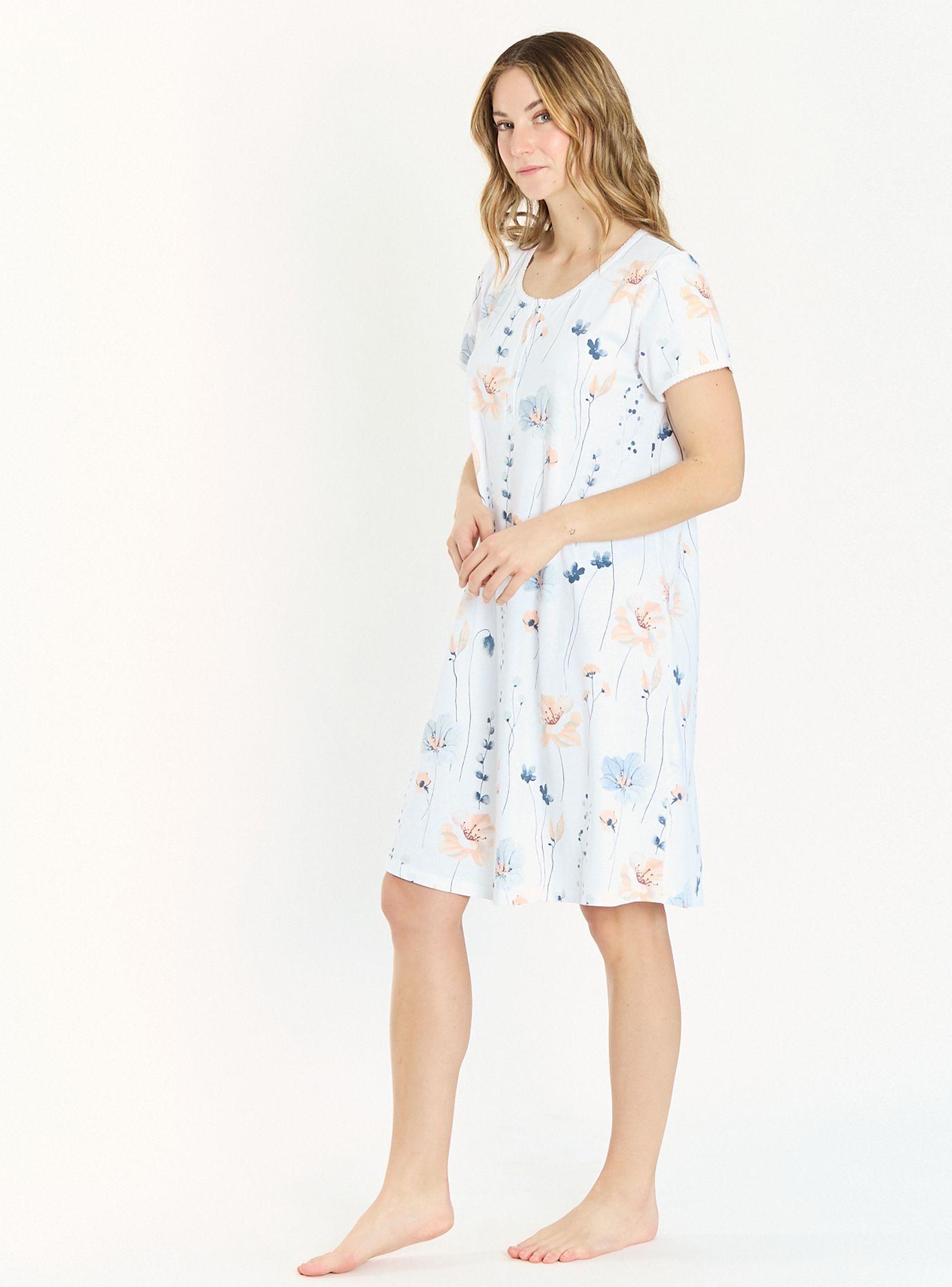 Camisa de Dormir New Cuore Blanco Flor-1