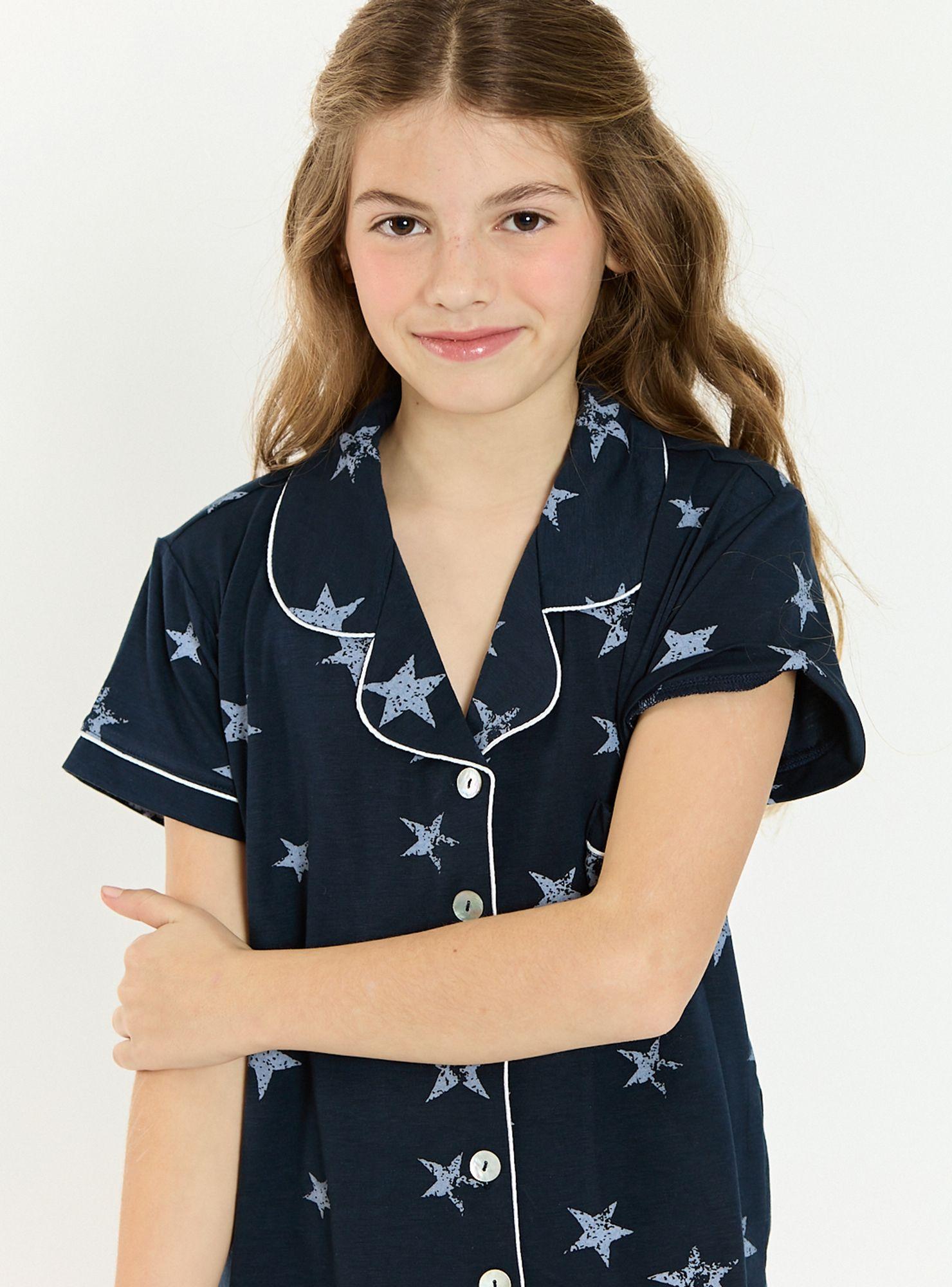 Pijama de Niña Lux Azul-2