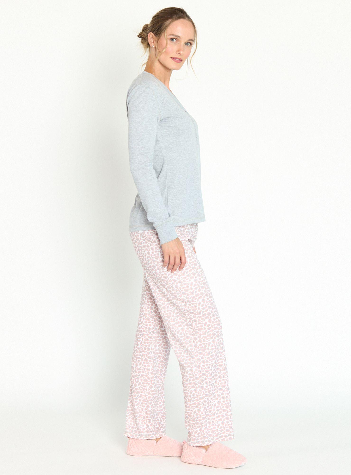 Pijama de Mujer Rocio Gris Melange-1