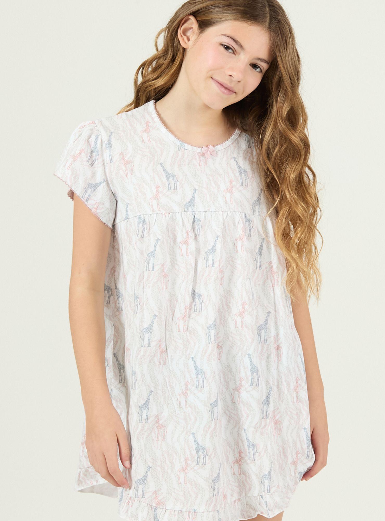 Camisa de Dormir Niña Baby Paz Blanco Estampado-1