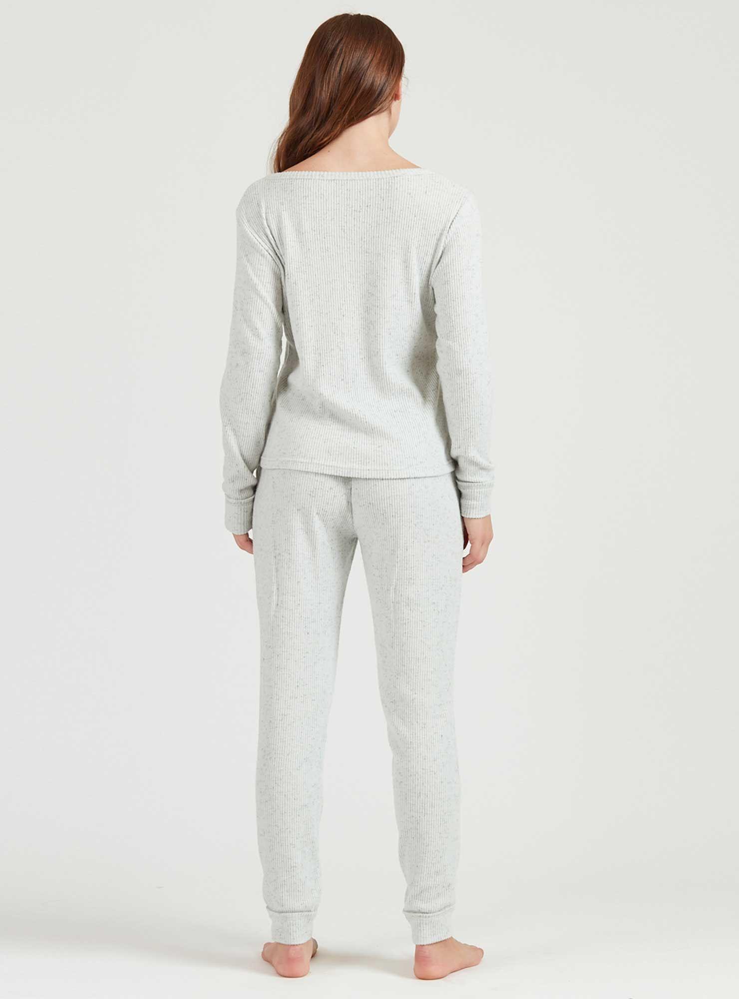 Pijama de mujer Leti Rib  Verde-2