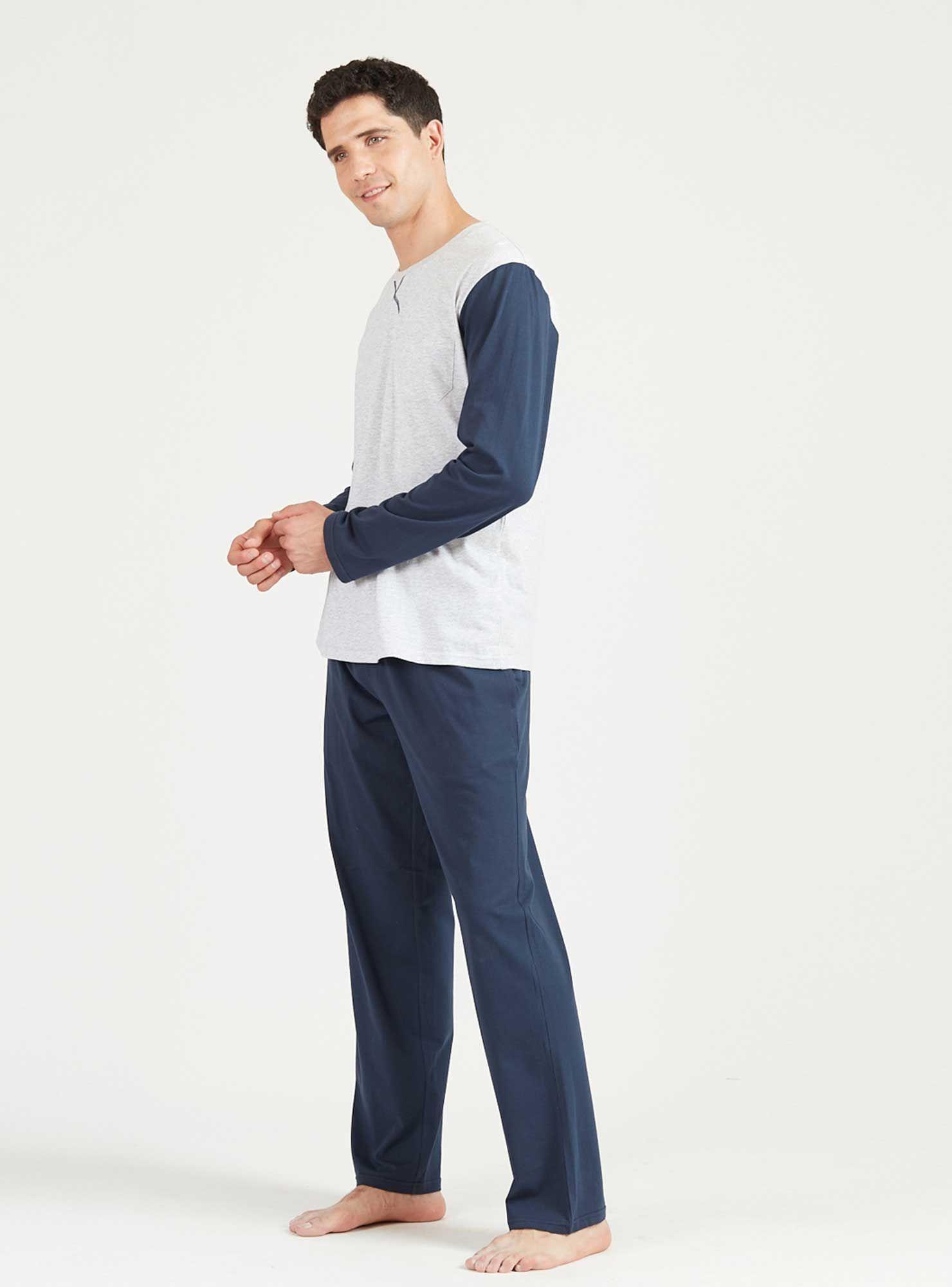 Pijama de hombre Tomas Azul-1