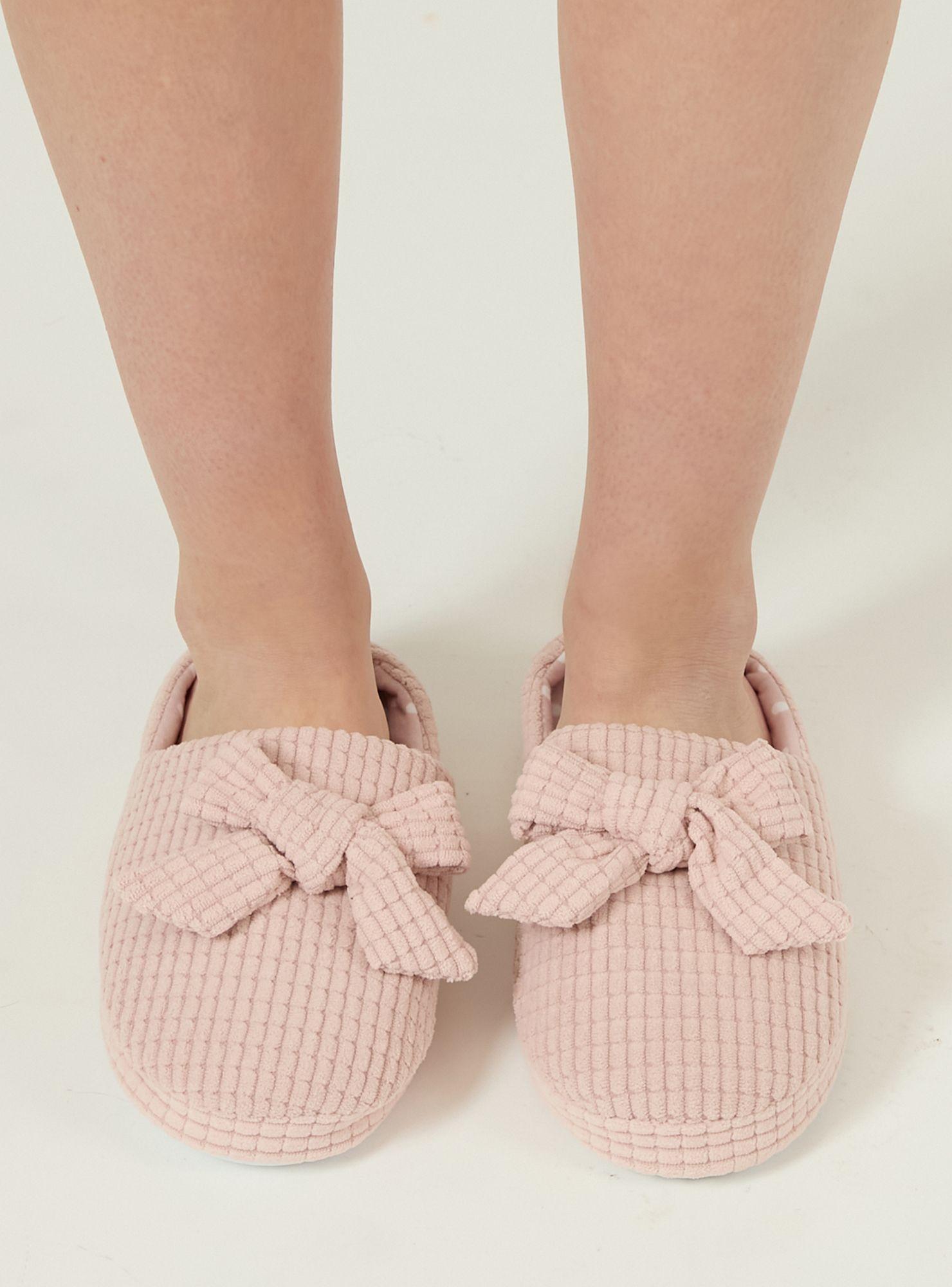 Pantufla de Mujer Zapatilla Ribbon Malva-0