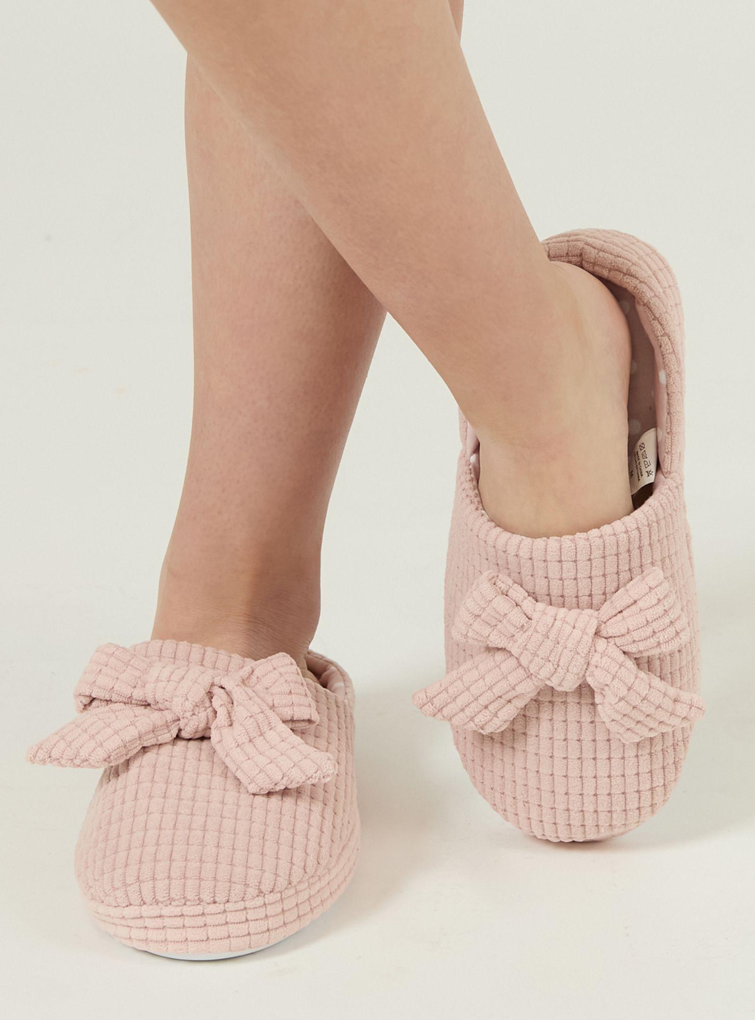 Pantufla de Mujer Zapatilla Ribbon Malva-2