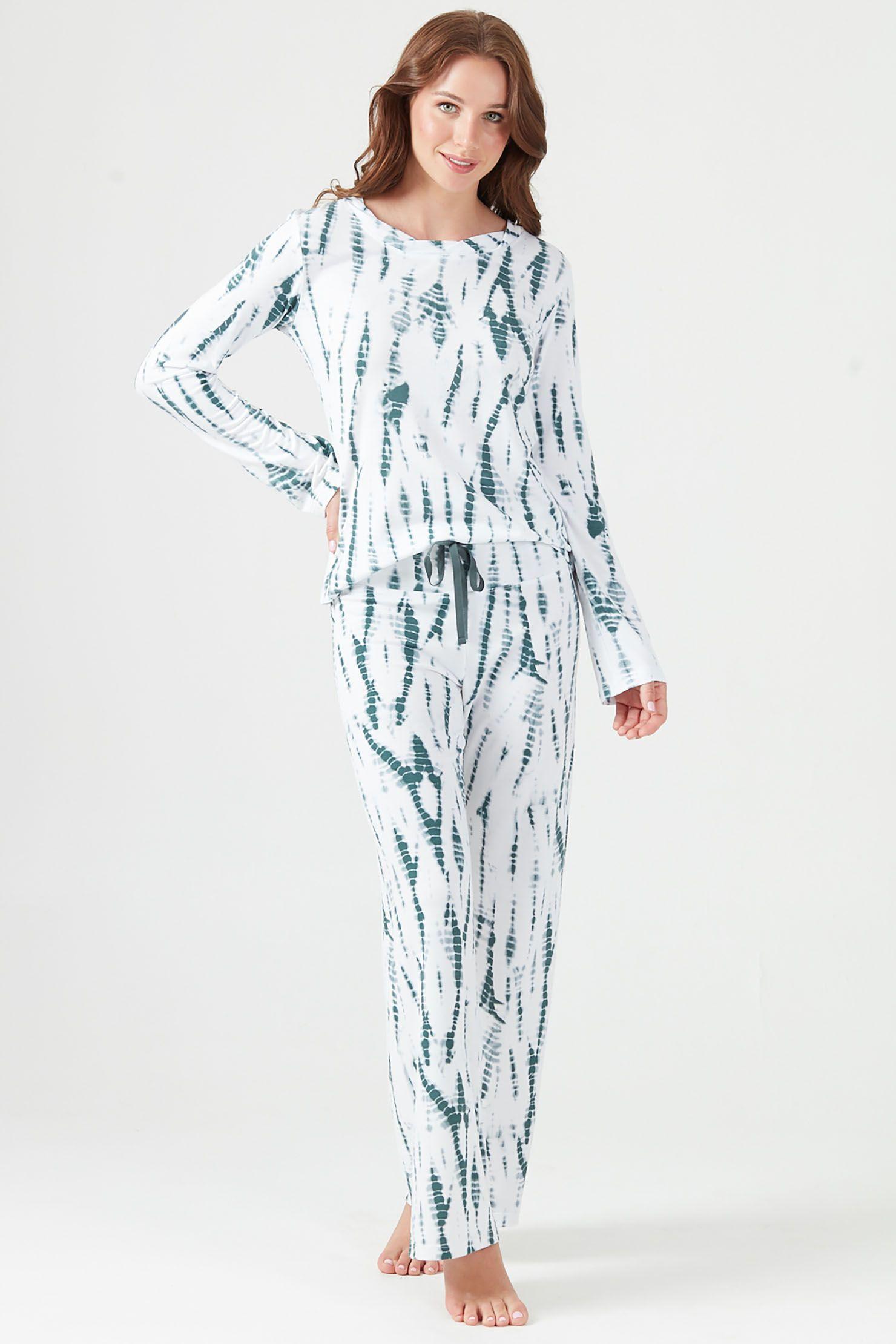 Pijama de mujer Praga Blanco Tie Dye-0