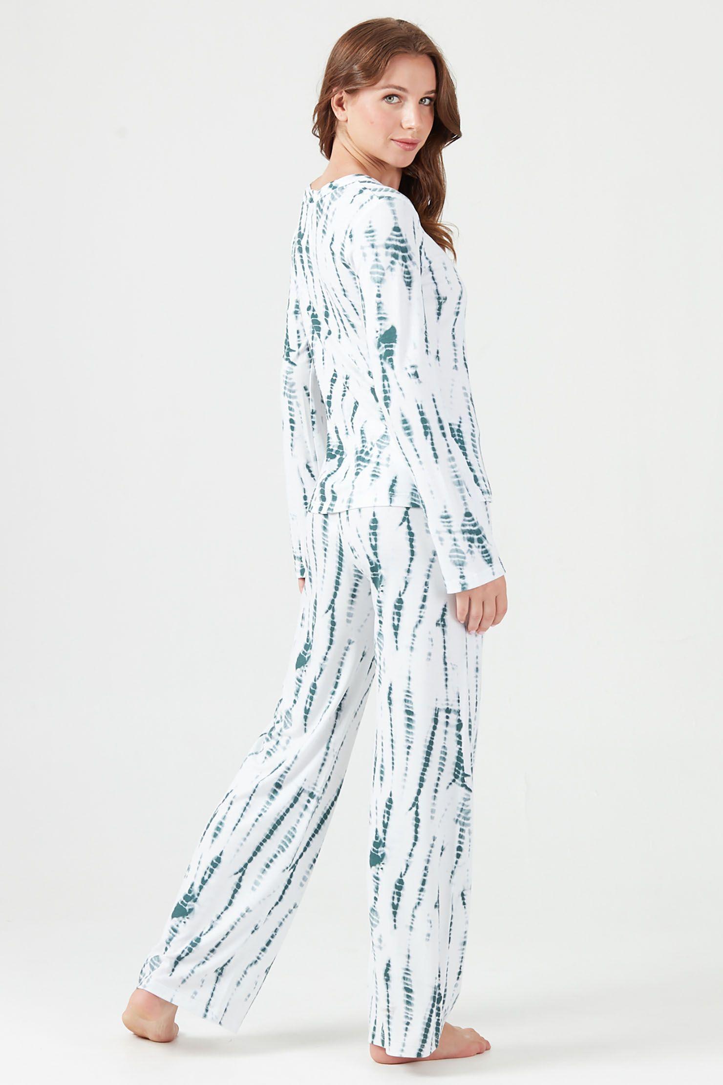 Pijama de mujer Praga Blanco Tie Dye-2