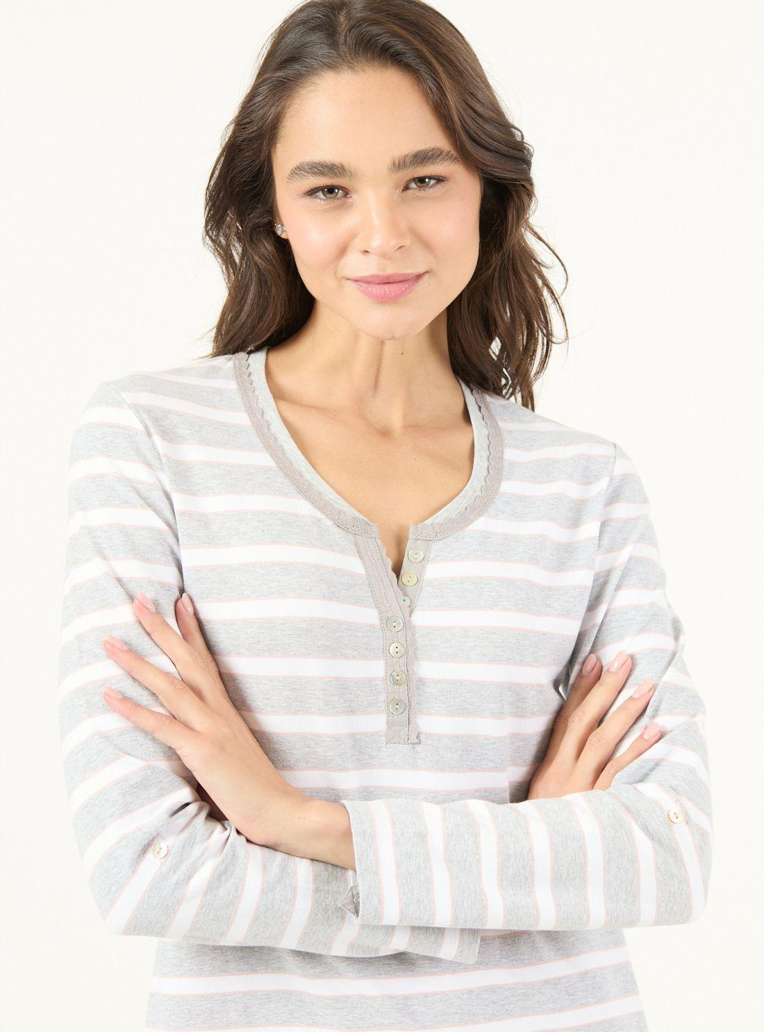 Camisa de Dormir Clara Gris-4