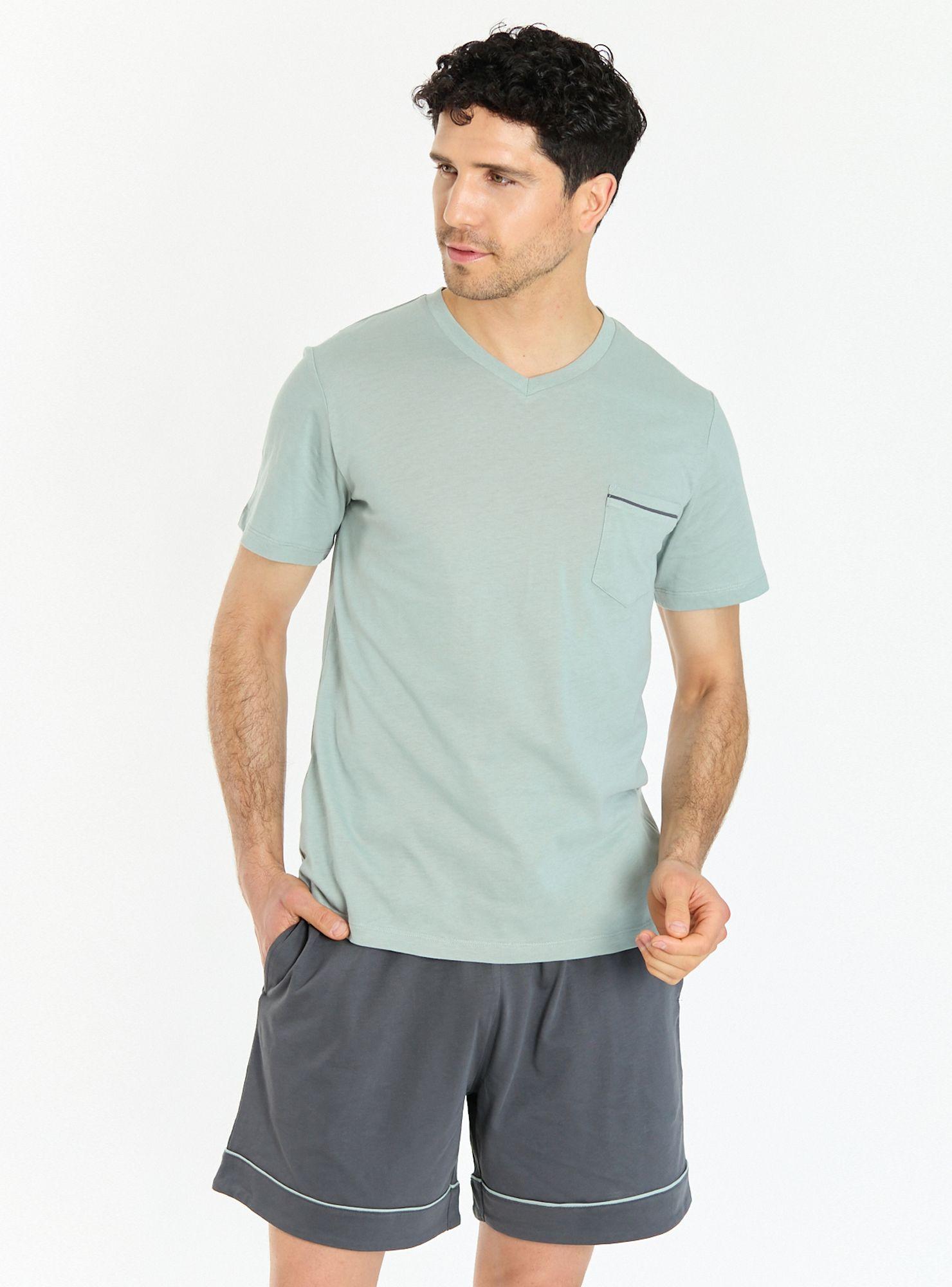 Pijama de Hombre Berlin Short Verde-1