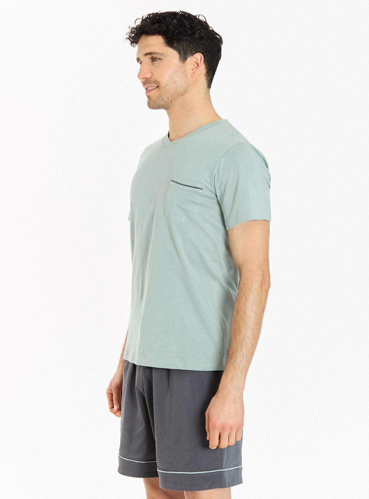 Pijama de Hombre Berlin Short Verde-2