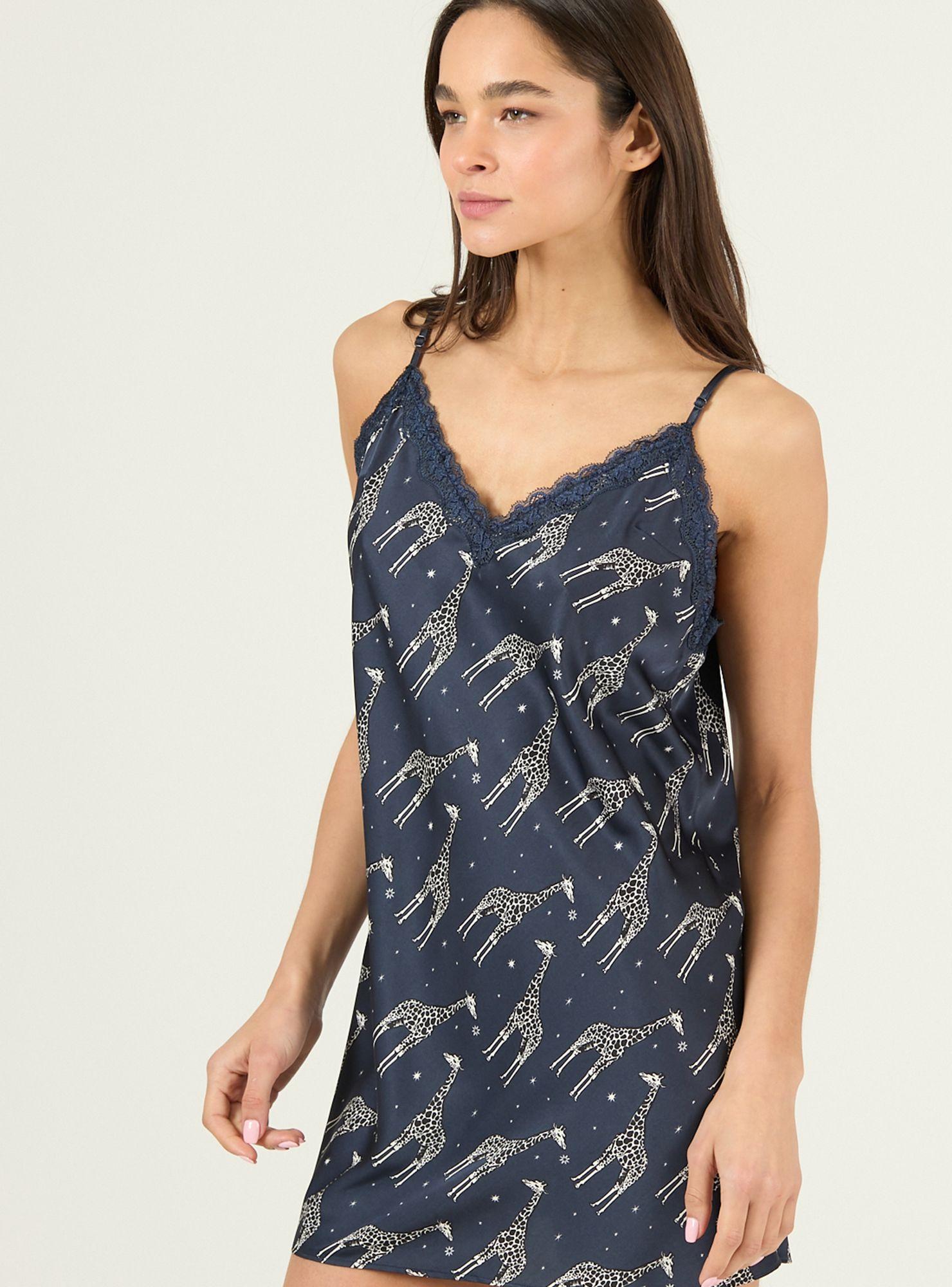 Camisa de Dormir Mini Iris Azul Estampado-2
