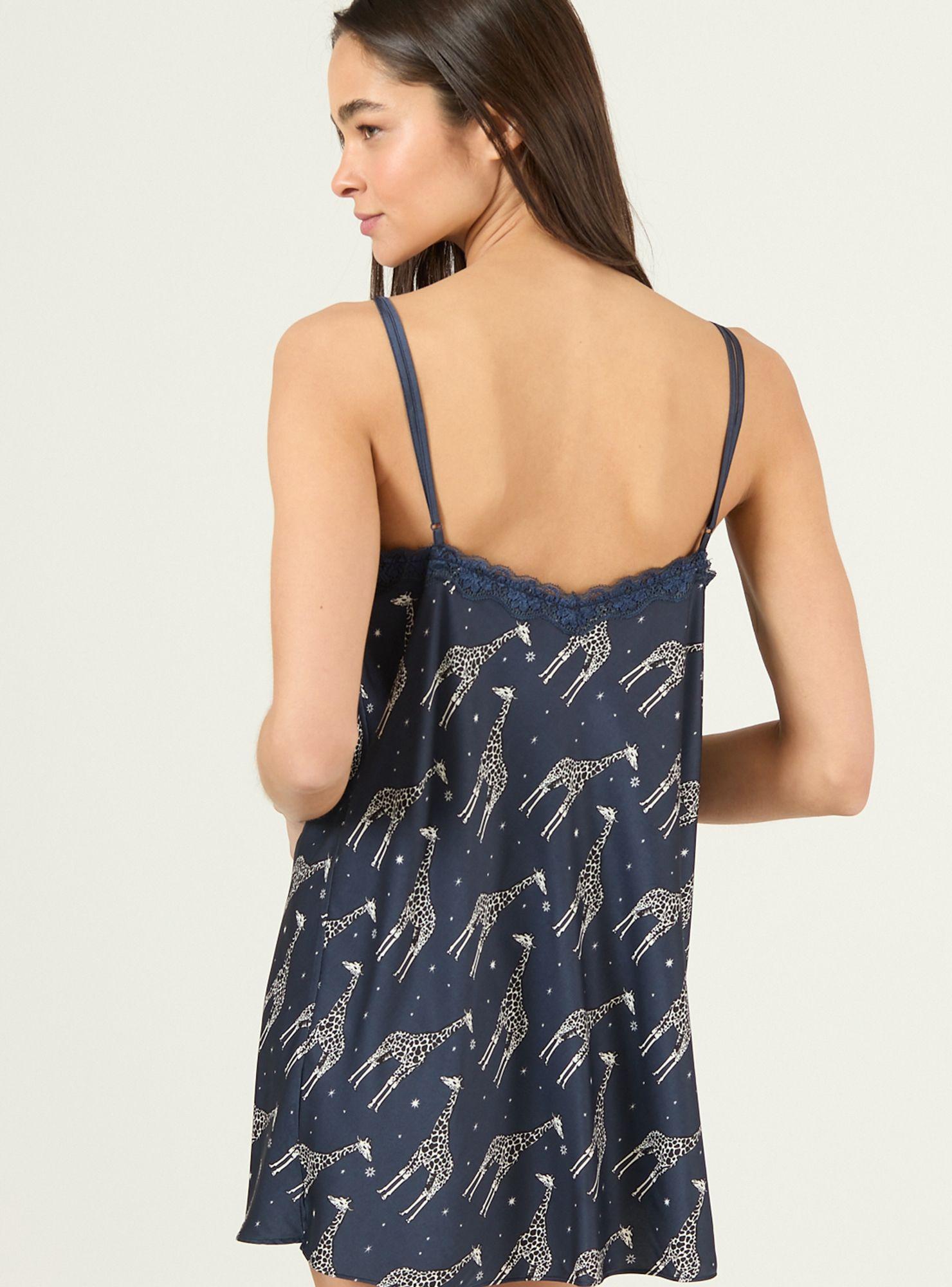 Camisa de Dormir Mini Iris Azul Estampado-3