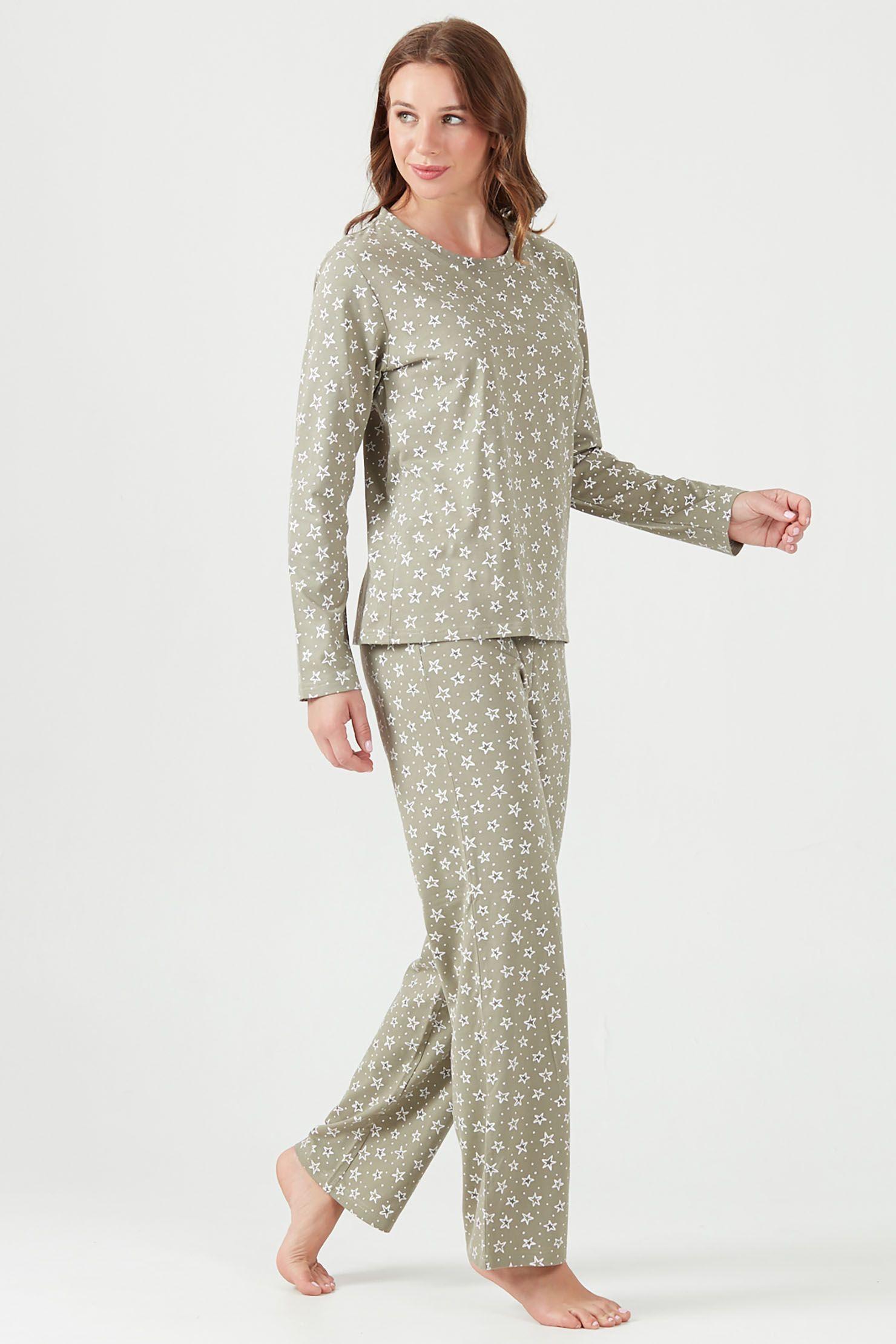 Pijama de mujer New Poli Verde Estampado-1