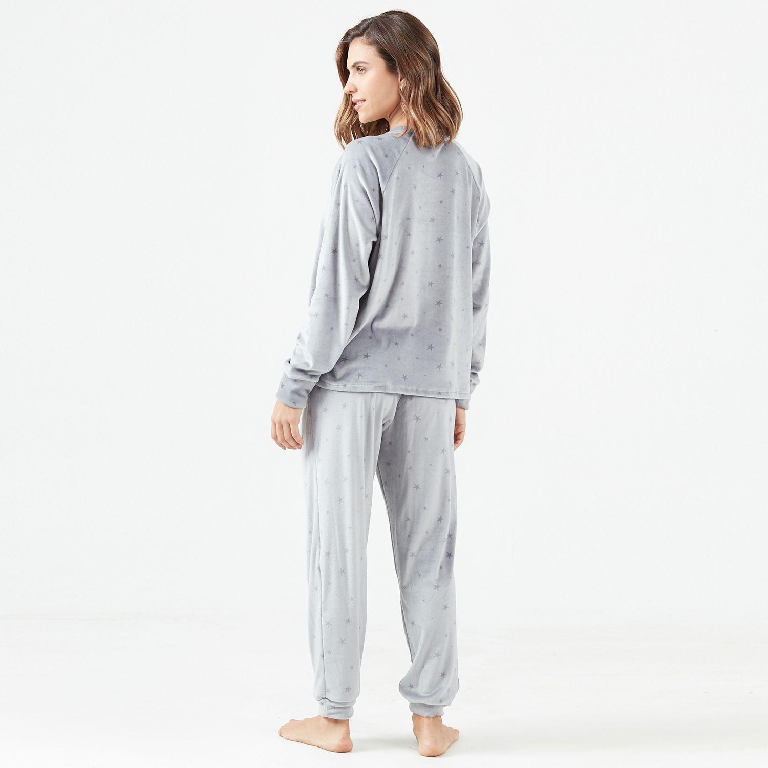 Pijama Elisa Plush Charcoal-2
