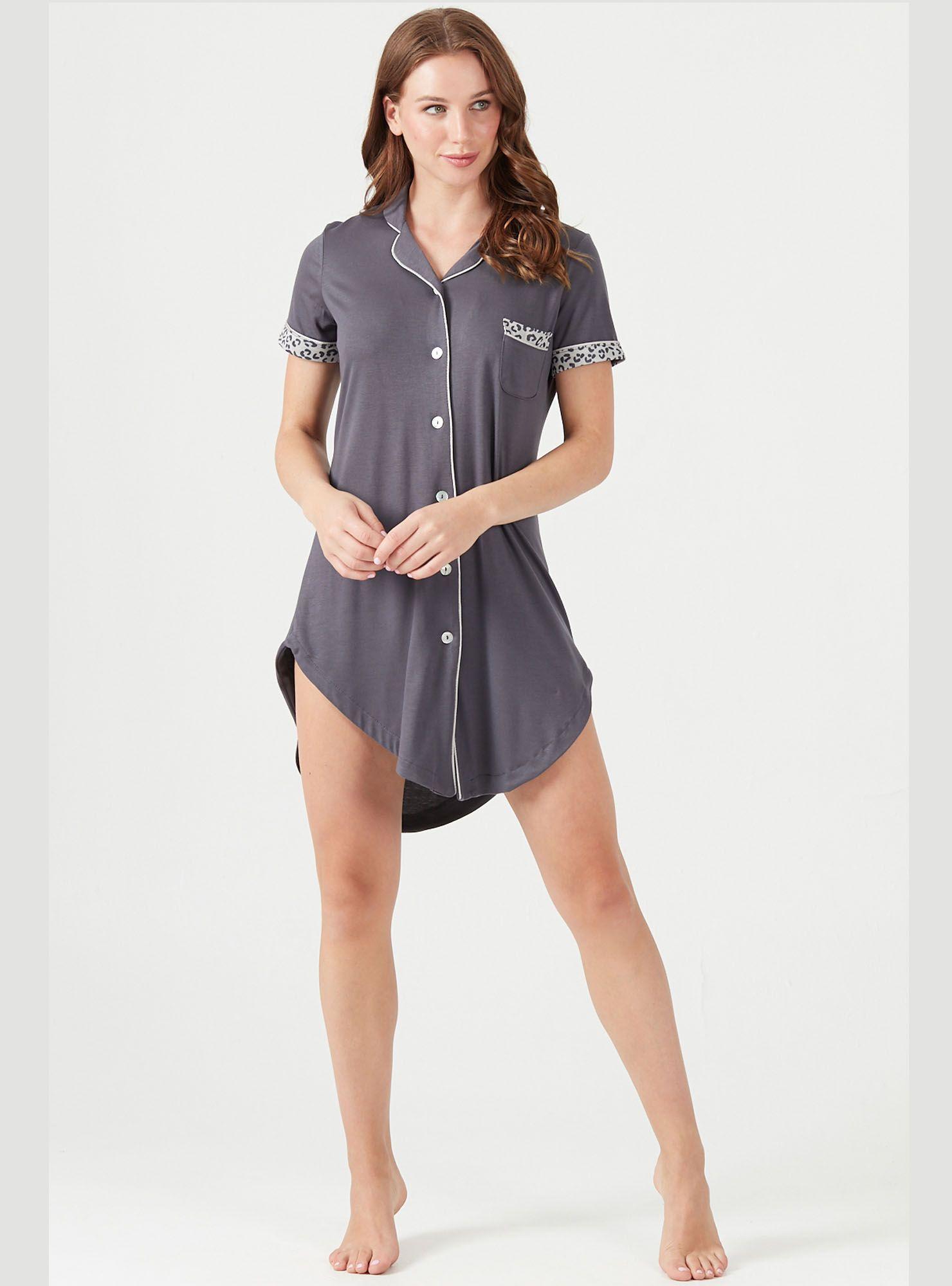 Camisa de Dormir Rio Gris Oscuro-0