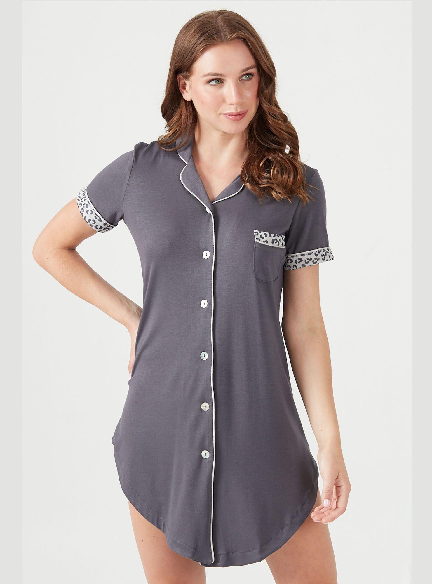 Camisa de Dormir Rio Gris Oscuro-1