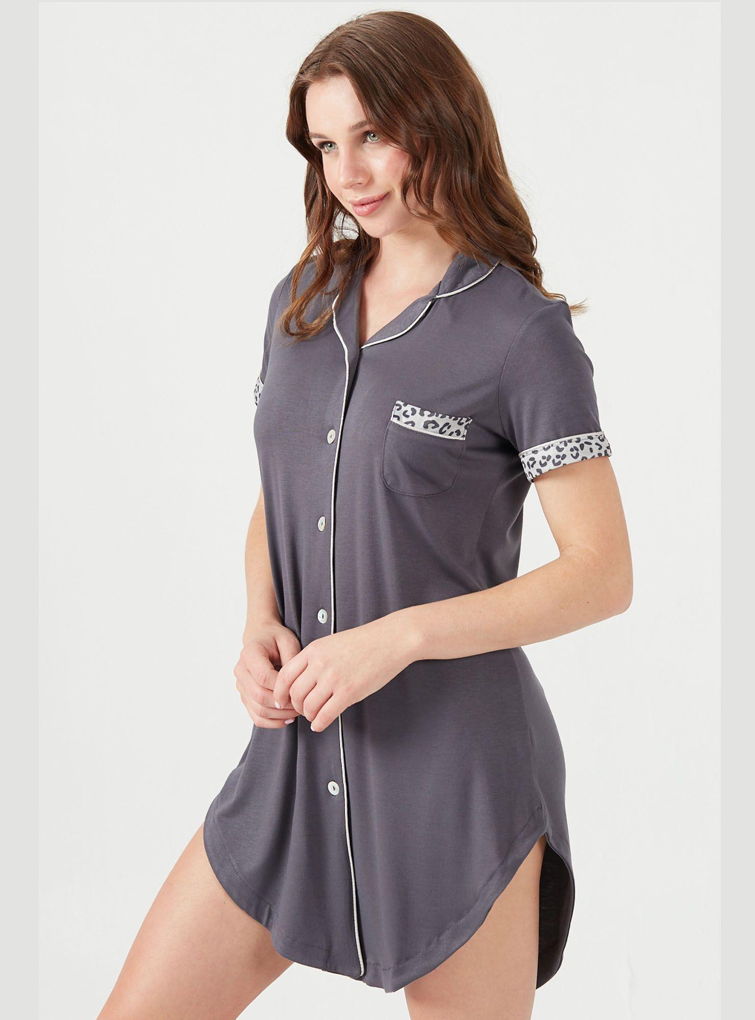 Camisa de Dormir Rio Gris Oscuro-2