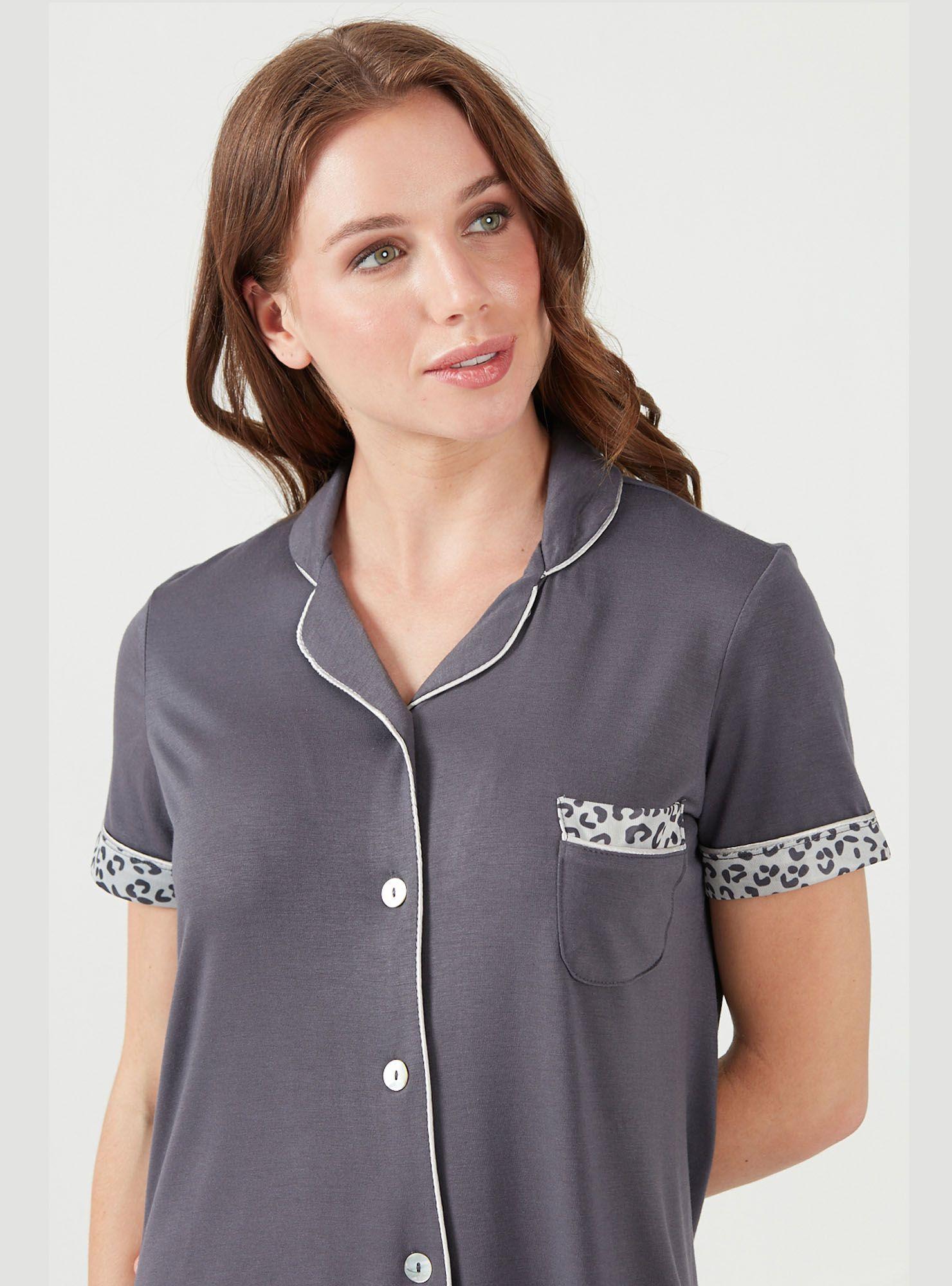 Camisa de Dormir Rio Gris Oscuro-4