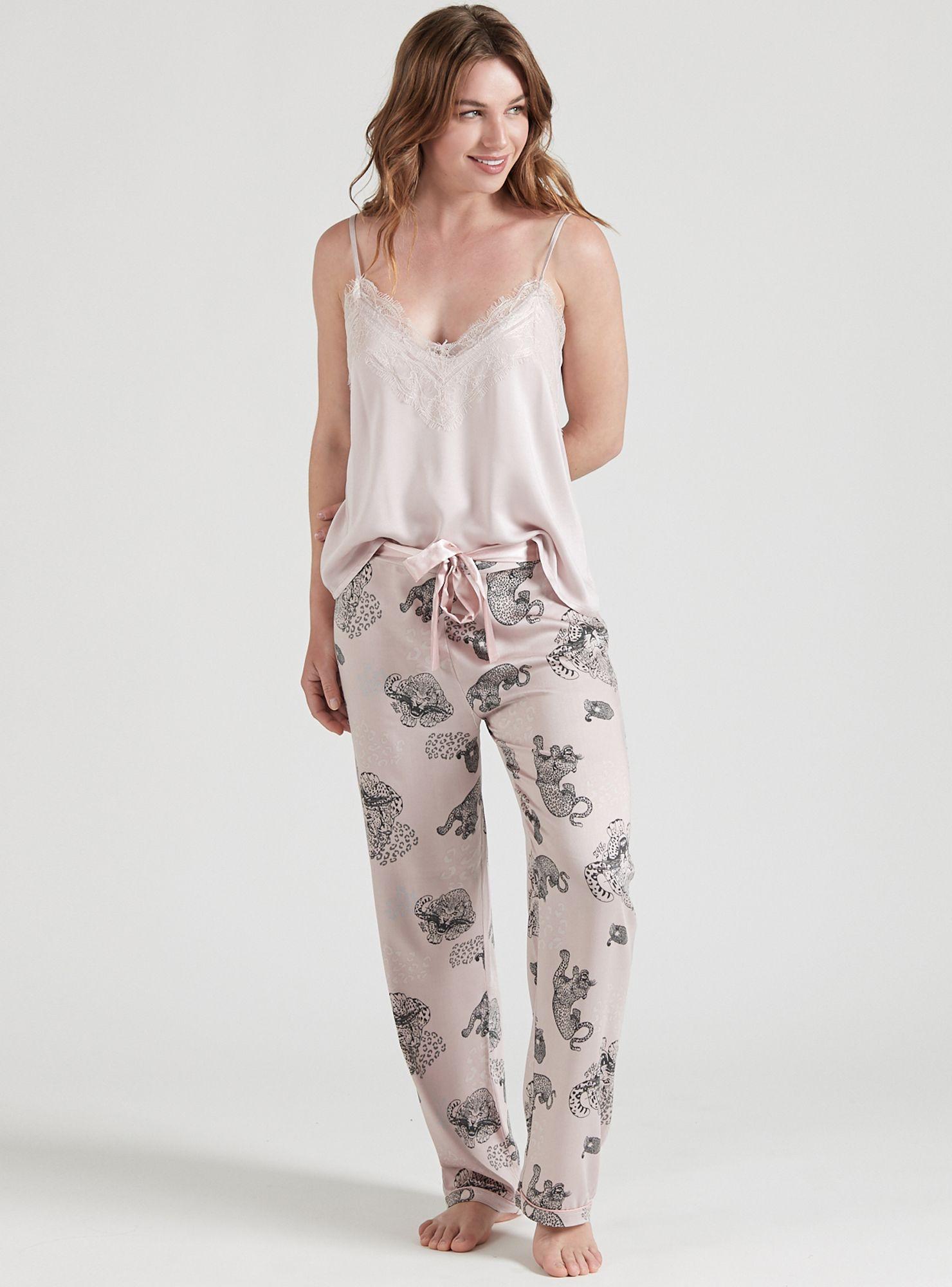 Pijama Adela Pantalón Largo Rosado-0