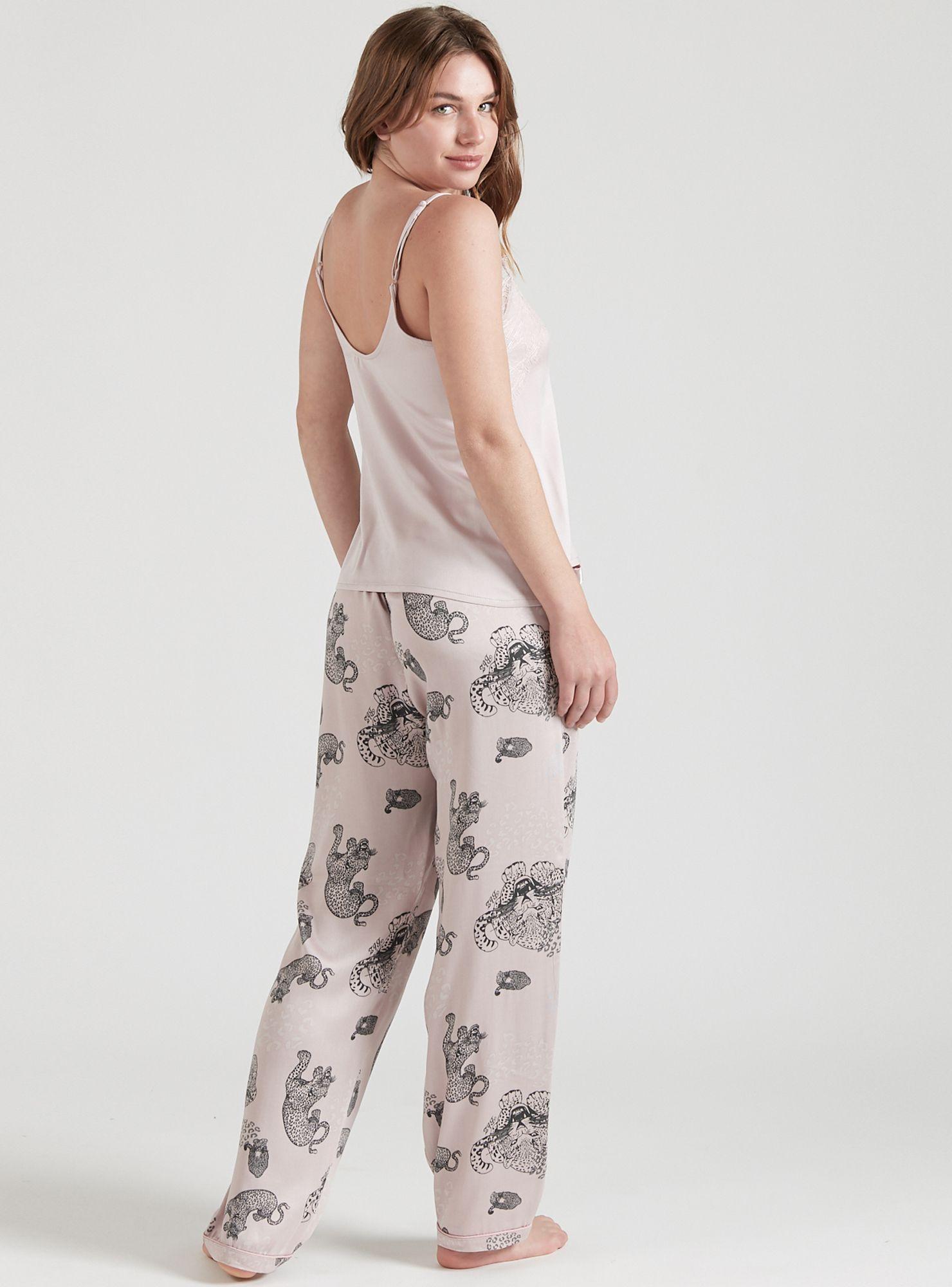 Pijama Adela Pantalón Largo Rosado-1