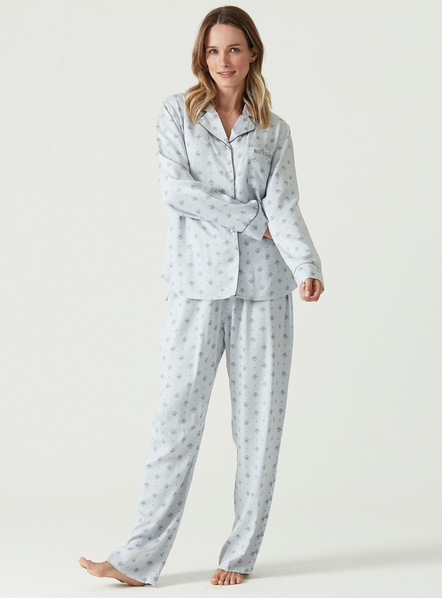 Pijama Helena Gris Estampado-0