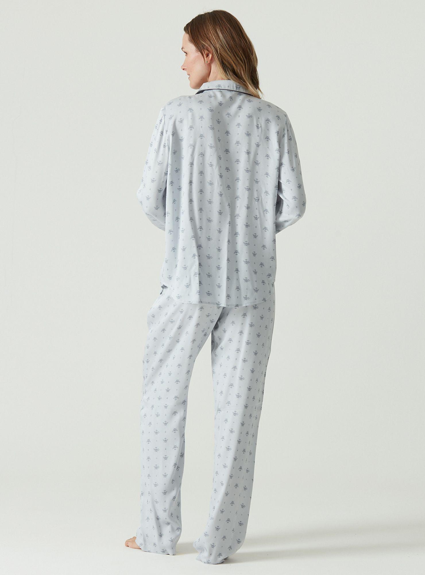 Pijama Helena Gris Estampado-2