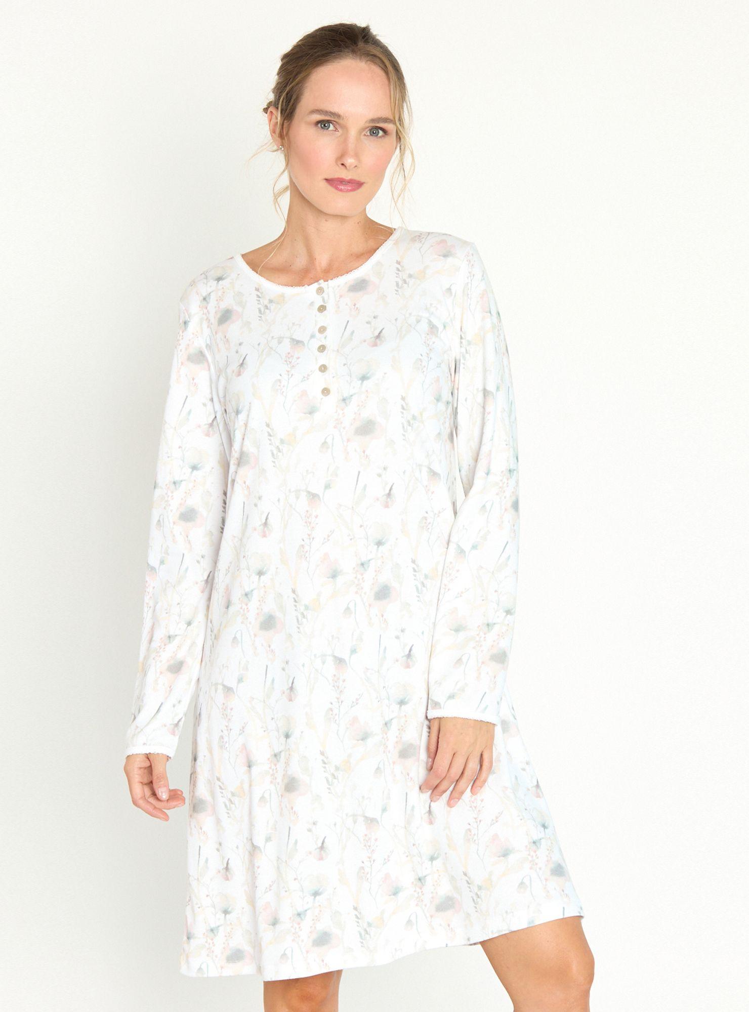 Camisa de Dormir Cuore Blanco Flor-1