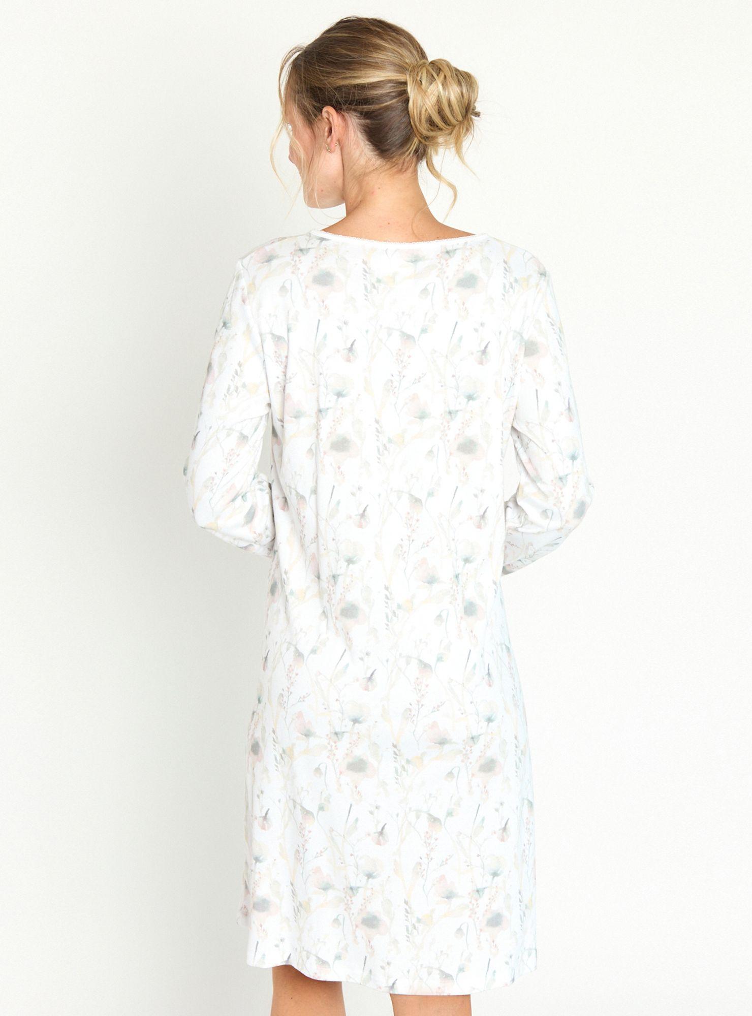 Camisa de Dormir Cuore Blanco Flor-3