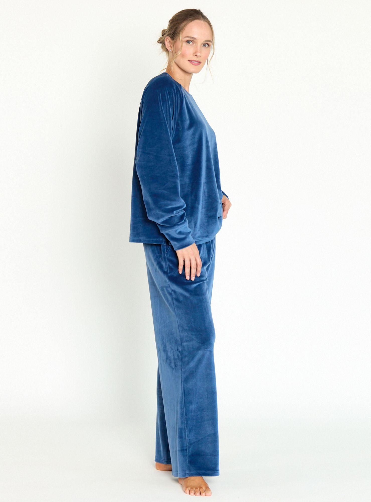Pijama de Mujer Elisa Plush Azul-0