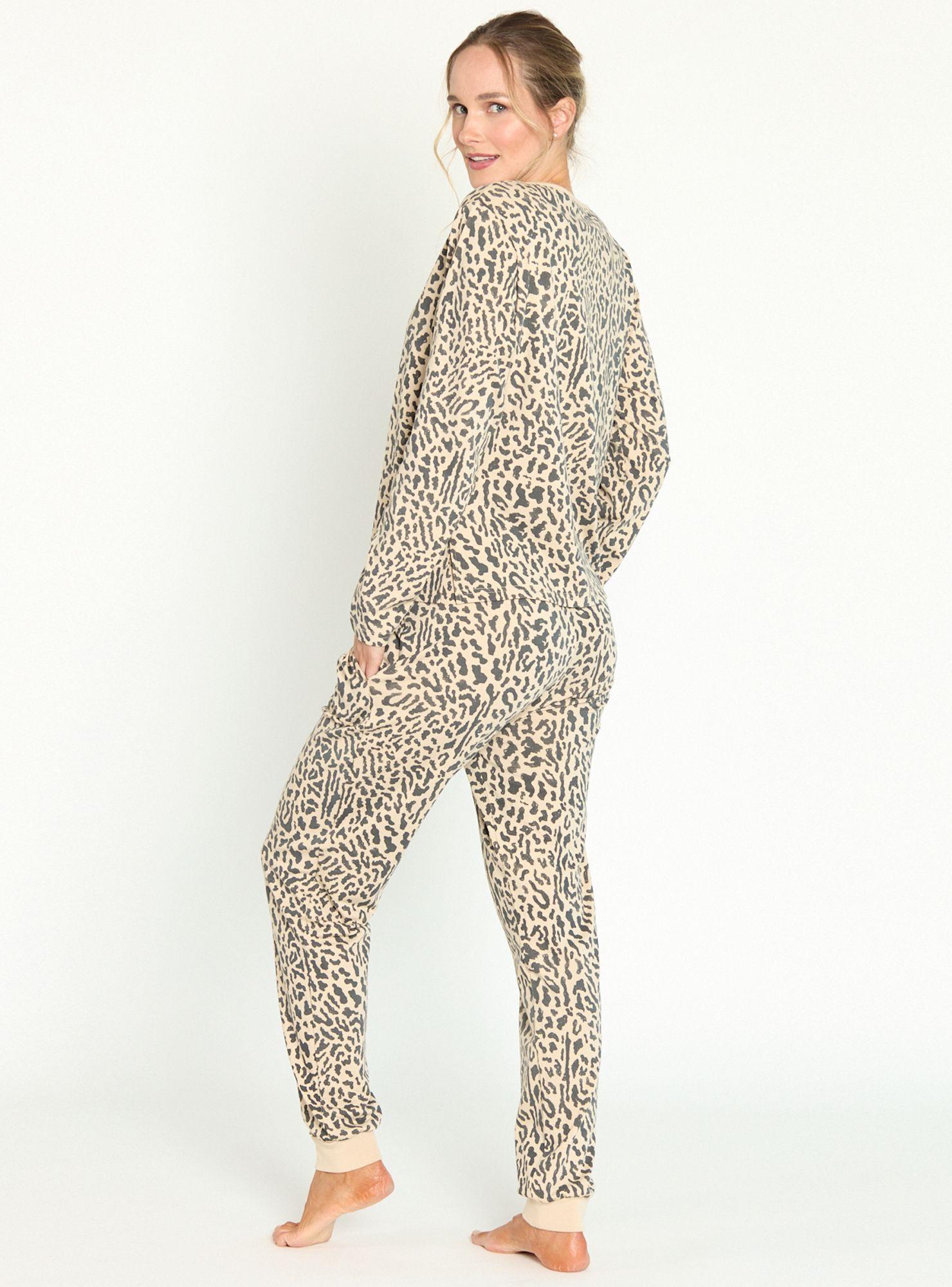 Pijama de Mujer Delfi Beige Estampado-2