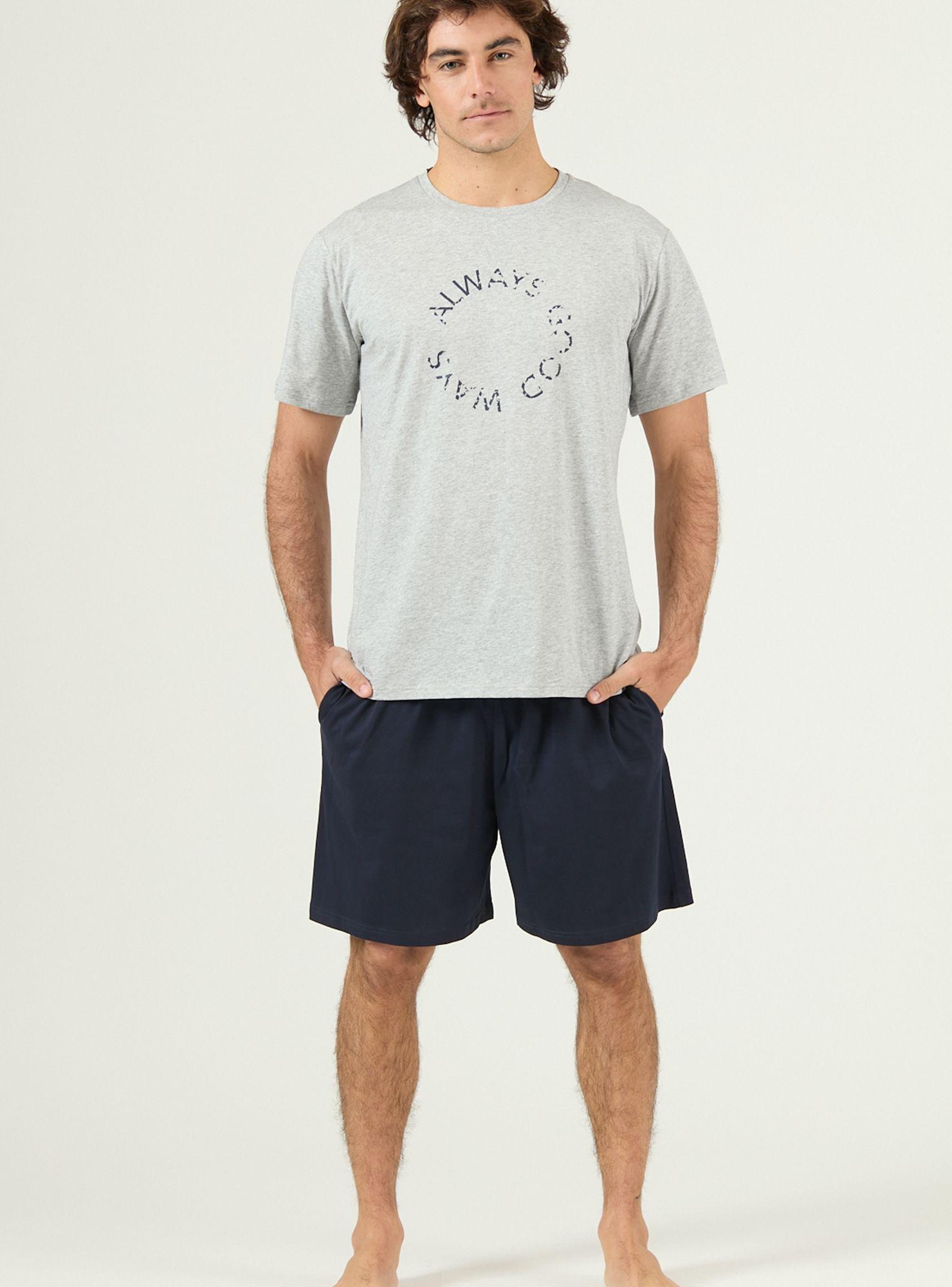 Pijama de Hombre Tomas Short Azul-0