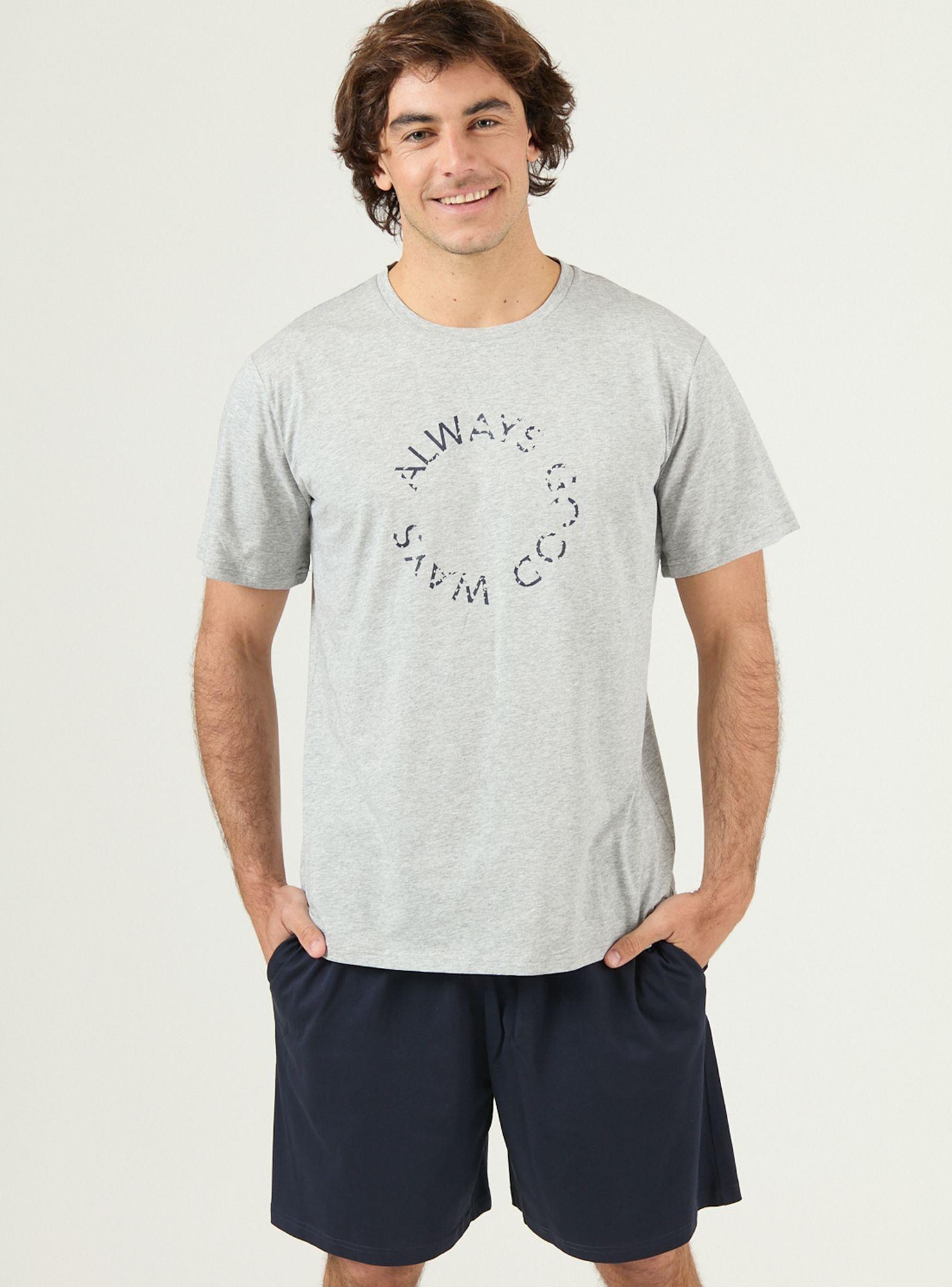 Pijama de Hombre Tomas Short Azul-1