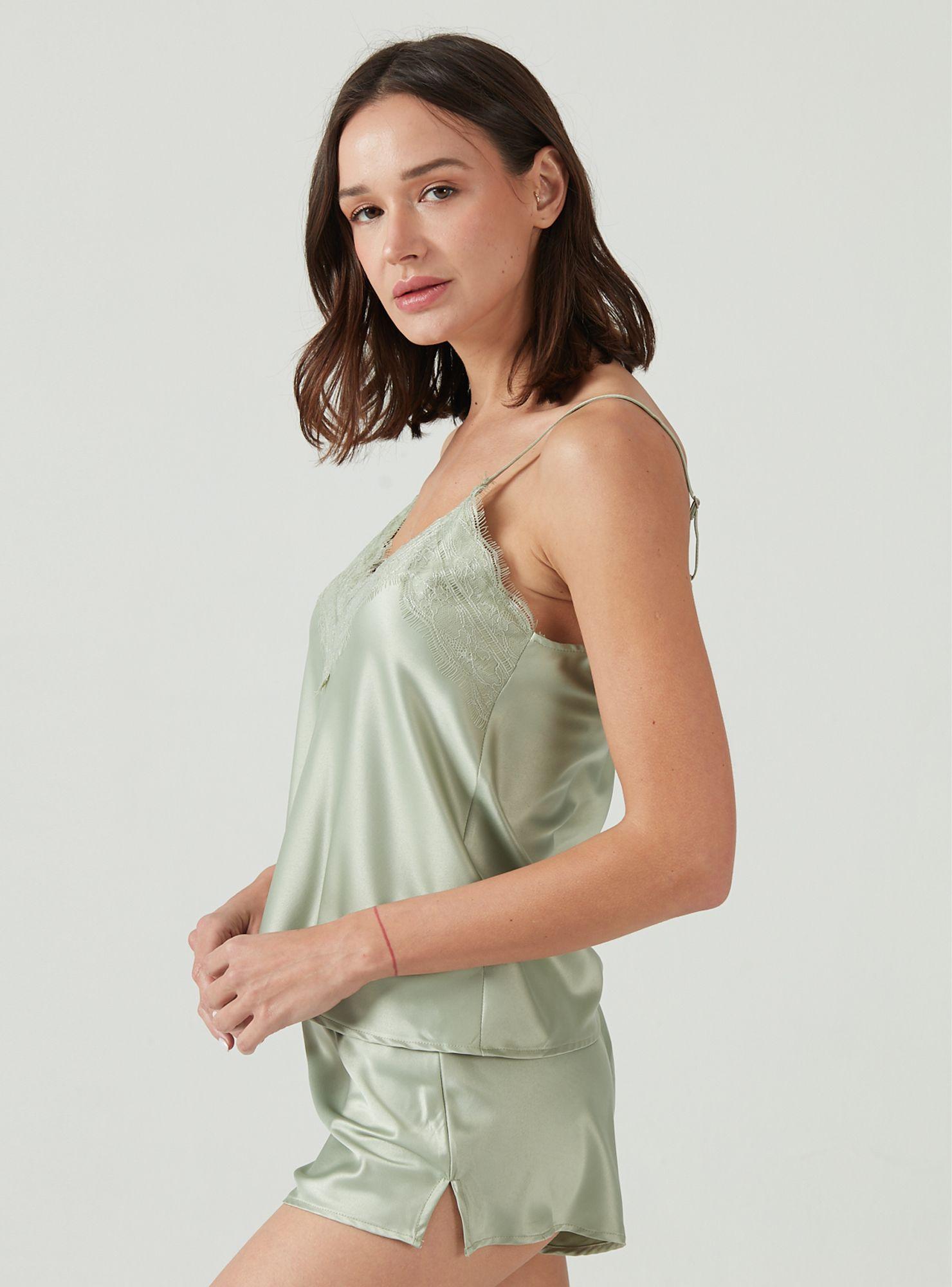 Pijama de Mujer Cande Short Verde-2
