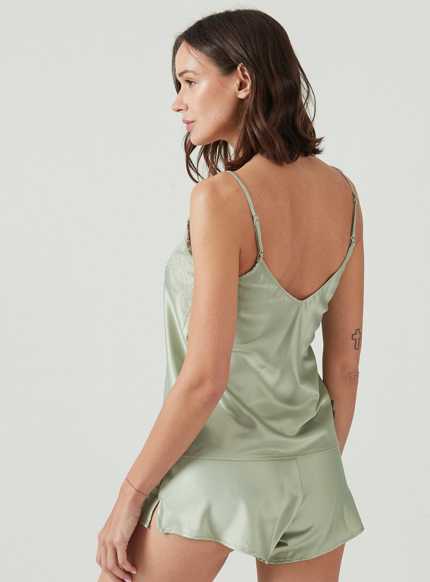 Pijama de Mujer Cande Short Verde-3
